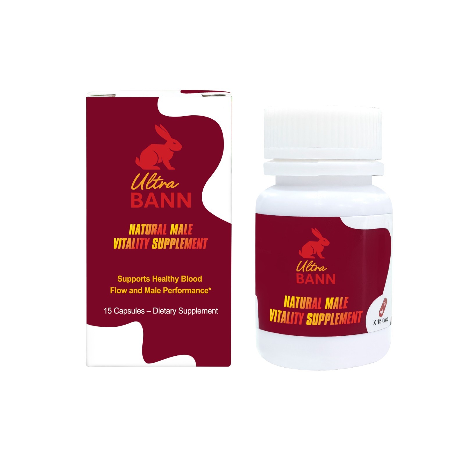 Ultra Bann Vitality Booster for Men – 15 Caps| Natural Testosterone Support