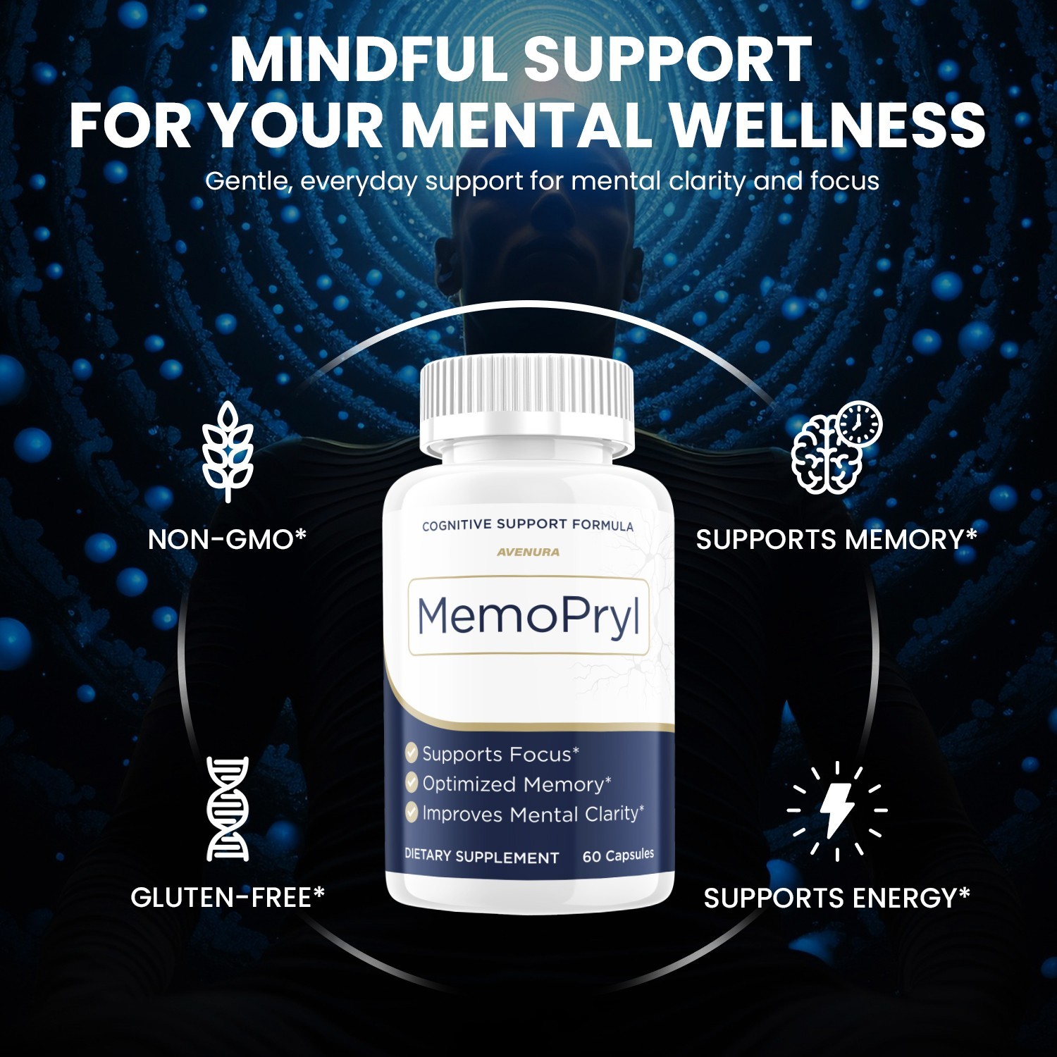 (3 Pack) MemoPryl Capsules – Advanced Formula Supplement Brain Health Support