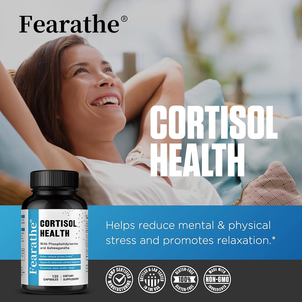 Cortisol Health Supplements Manage Stress Immunity Mental Clarity 30-120 Pills