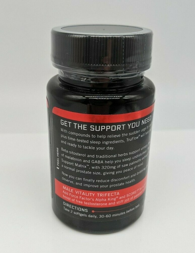 Force Factor TRUFLOW Prostate Health Support Supplement for Men – 30 Softgels