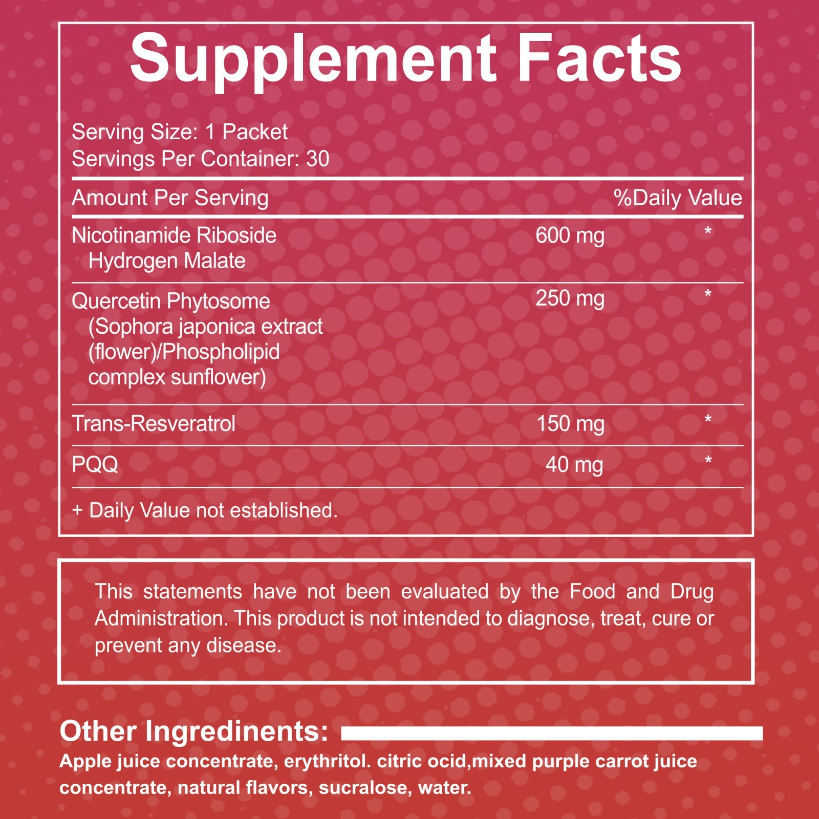 DEZEN NAD+ Liquid Drink Mix Supplement, Liposomal Nicotinamide Riboside