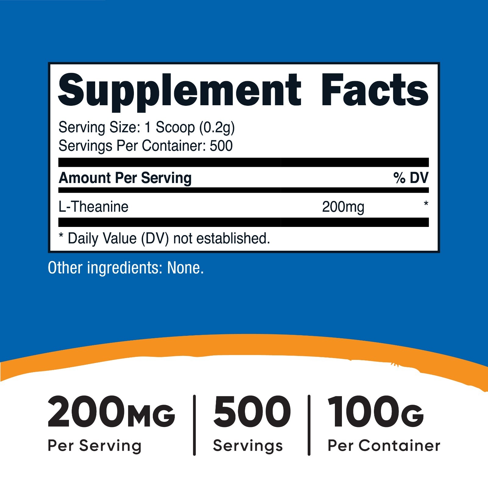 Nutricost Pure L-Theanine Powder 100 Grams