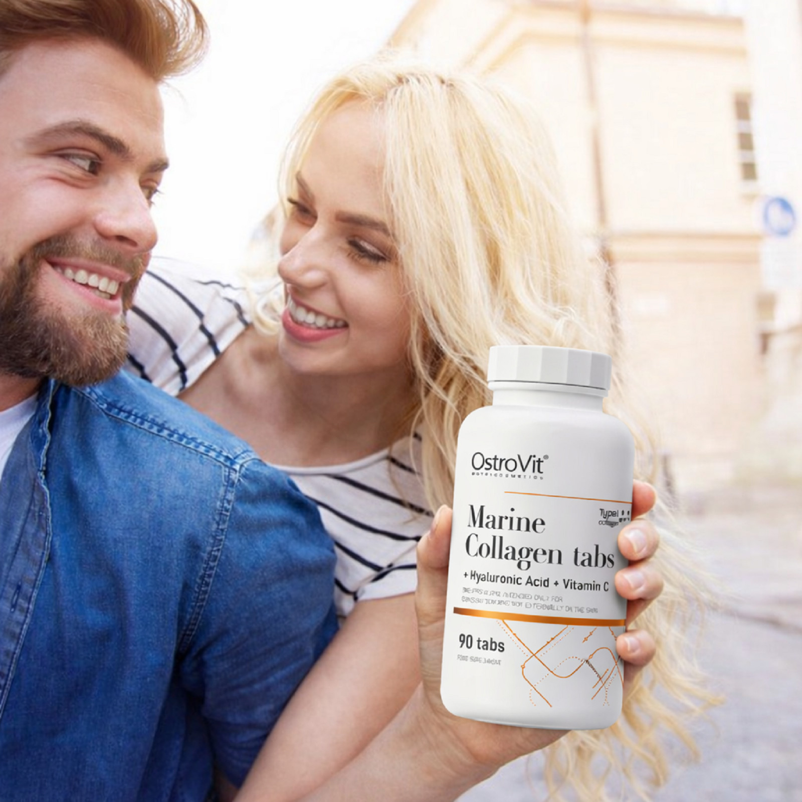 OSTROVIT MARINE COLLAGEN TYPE I + Hyaluronic Acid + Vitamin C -Tablets/Capsules