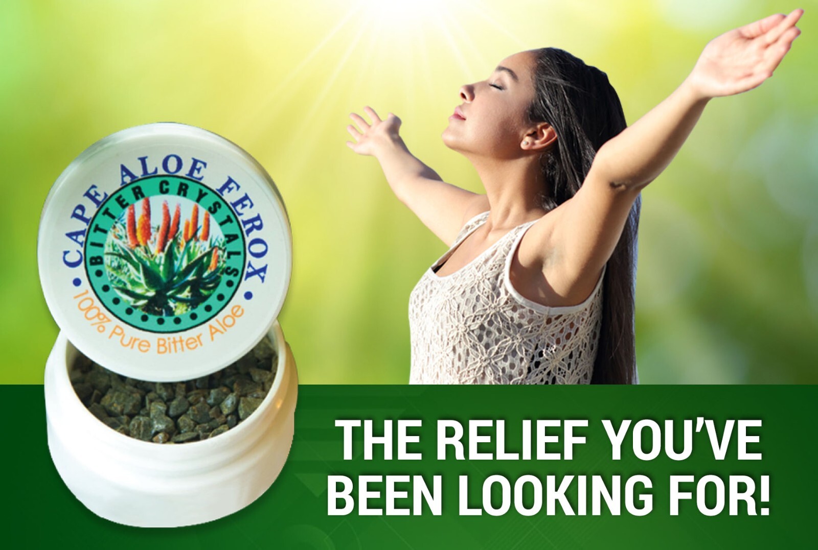 ALOE FEROX BITTER Crystals, Digestive Bitters. Pack Of 20 Containers.