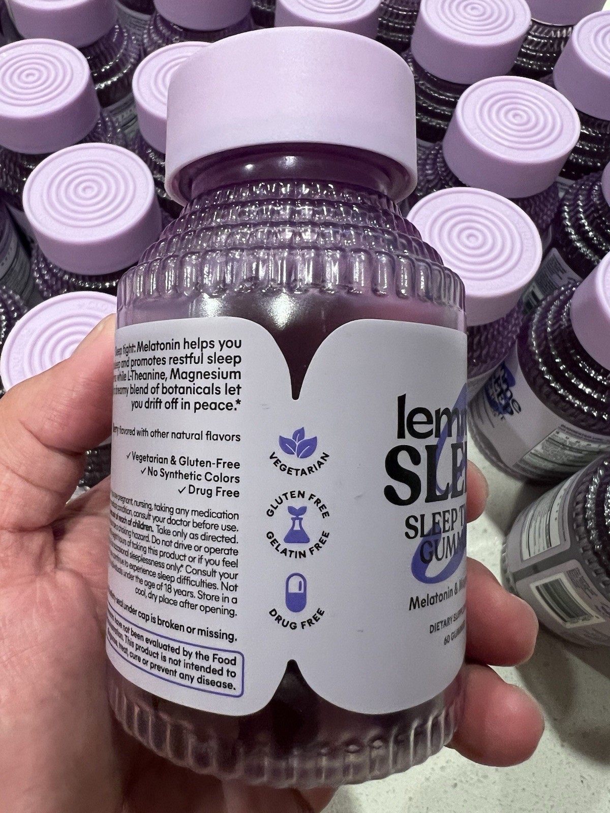 lemme Sleep Tight Gummies Melatonin Magnesium Berry Flavor 60 Vegetarian