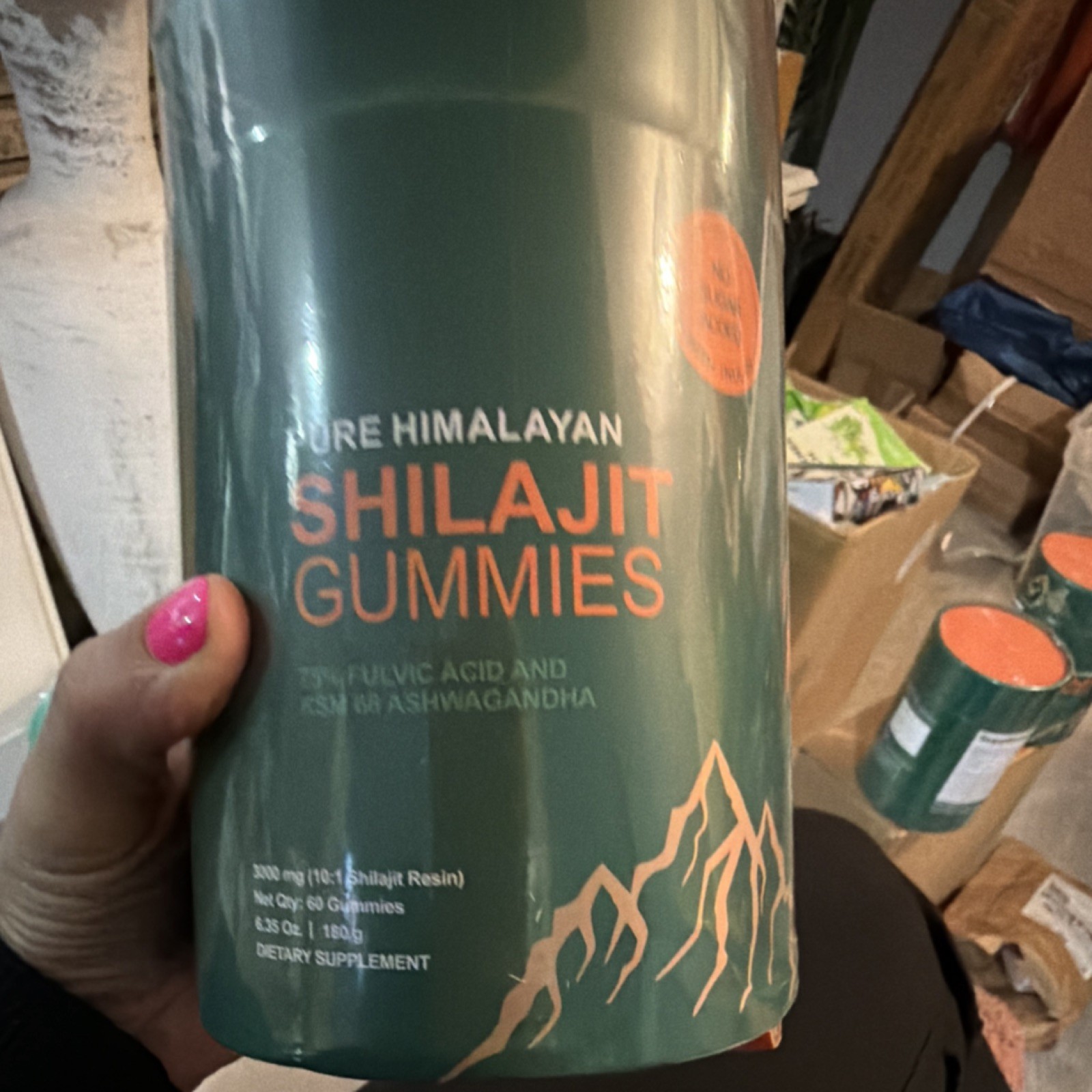Pure Himalayan Shilajit 3000mg Tamarind Vegan Ashwagandha 60 Gummies Exp 01/2027