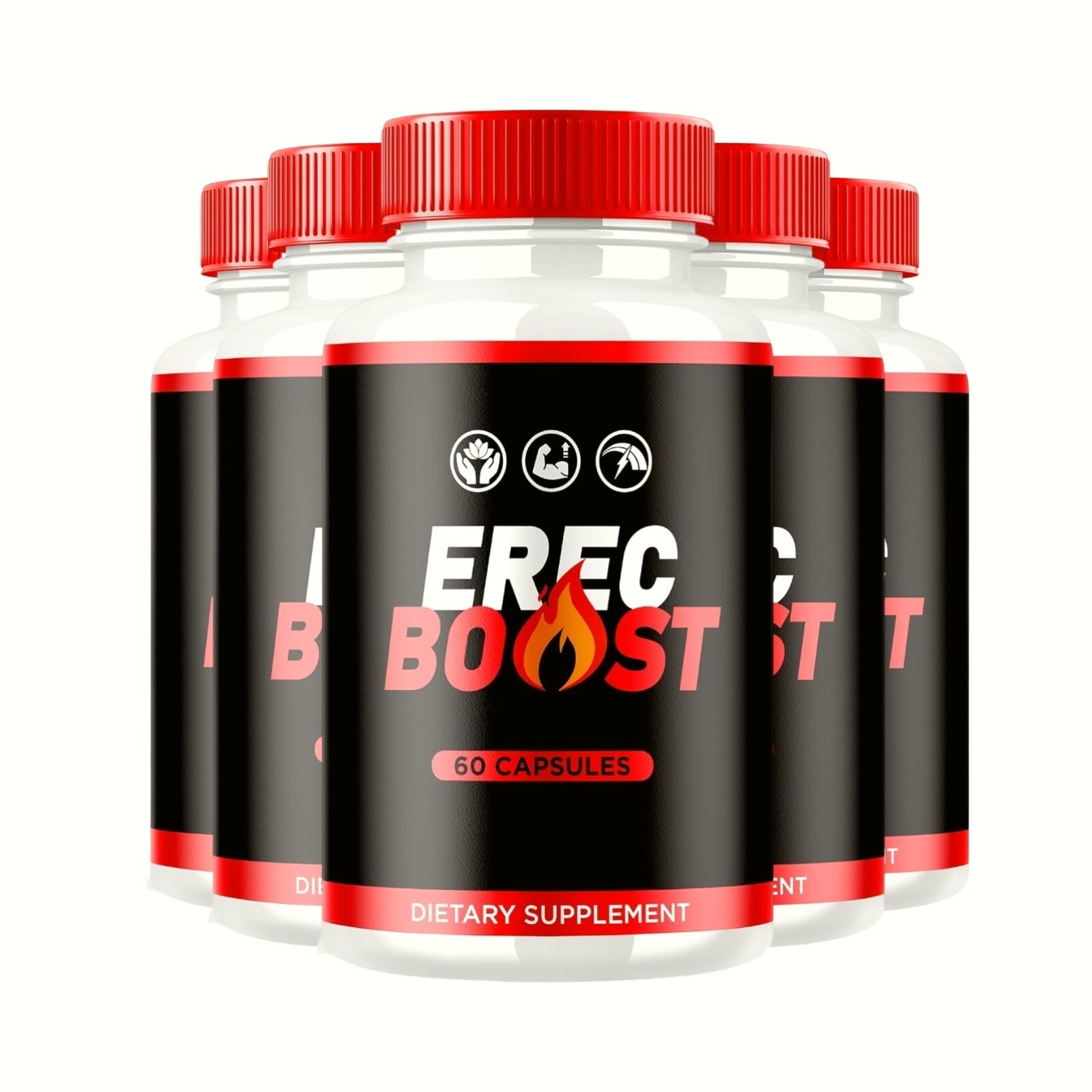 5-Pack Erecboost Capsules – Erec Boost for Overall Health & Energy -300 Capsules