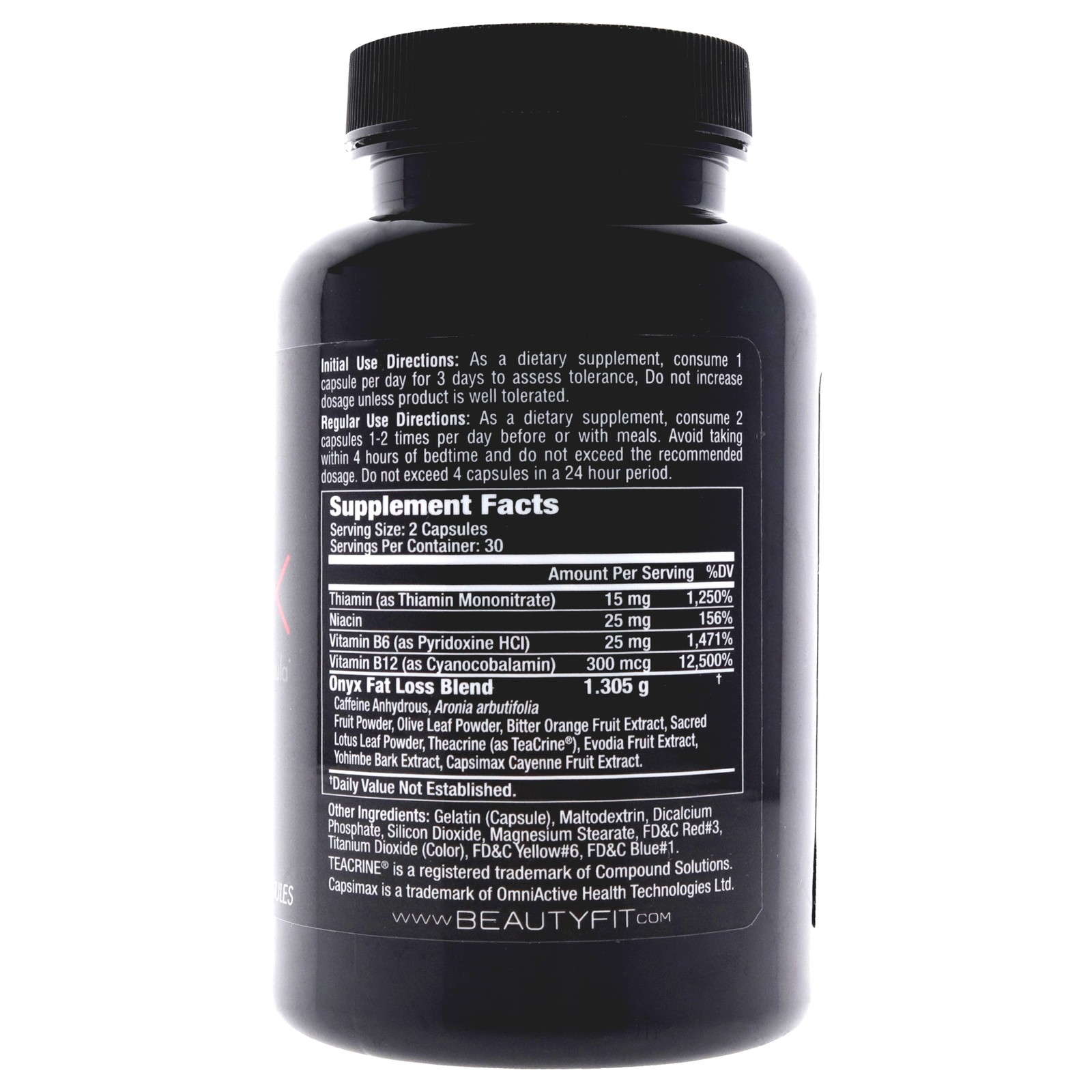 2 Pack Onyx Rapid Fat-Loss Formula Capsules by BeautyFit for Women – 60 Count