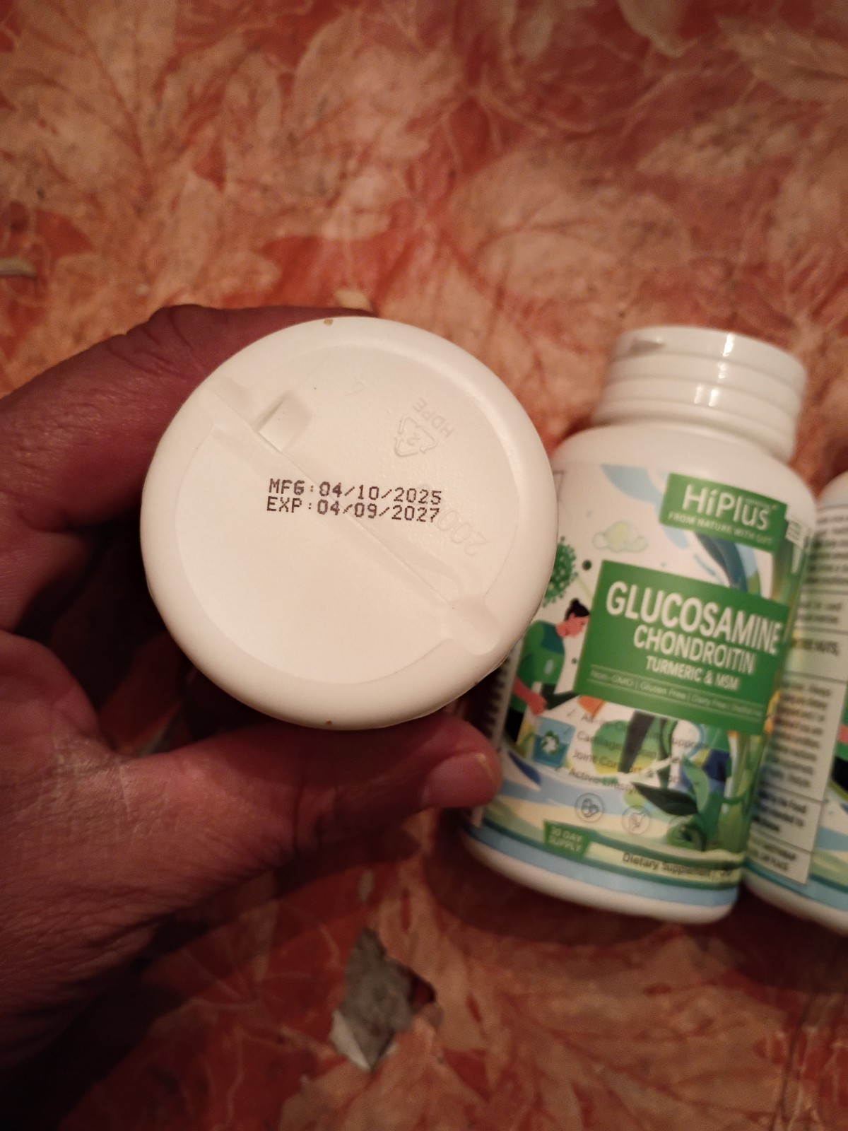 HiPlus Glucosamine MSM 3 Pack 3 Month Supply For Bone +Joint Pain Seniors