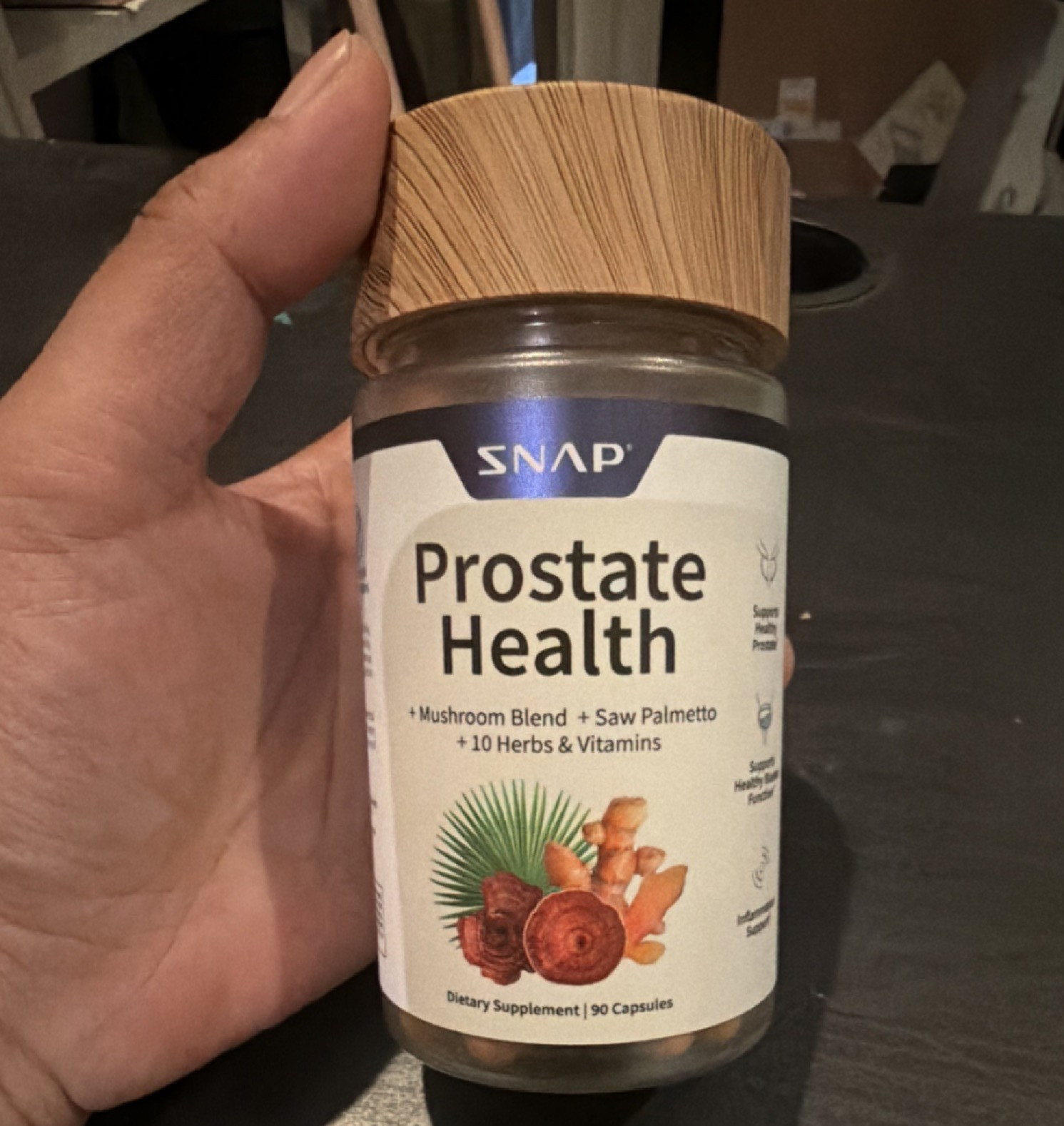 SNAP Prostate Health Dietary Supplement 2000mg Vegan Gluten-Free Non-GMO 90 Caps