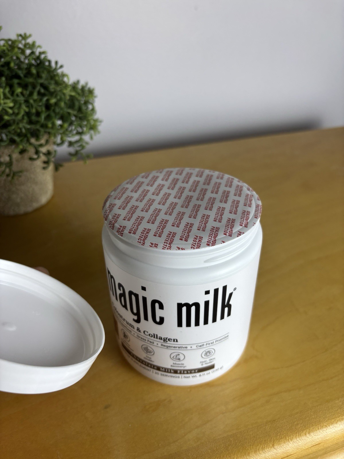 Magic Milk Colostrum + Collagen Powder Grass Fed Chocolate Milk Flavor 8.11 oz
