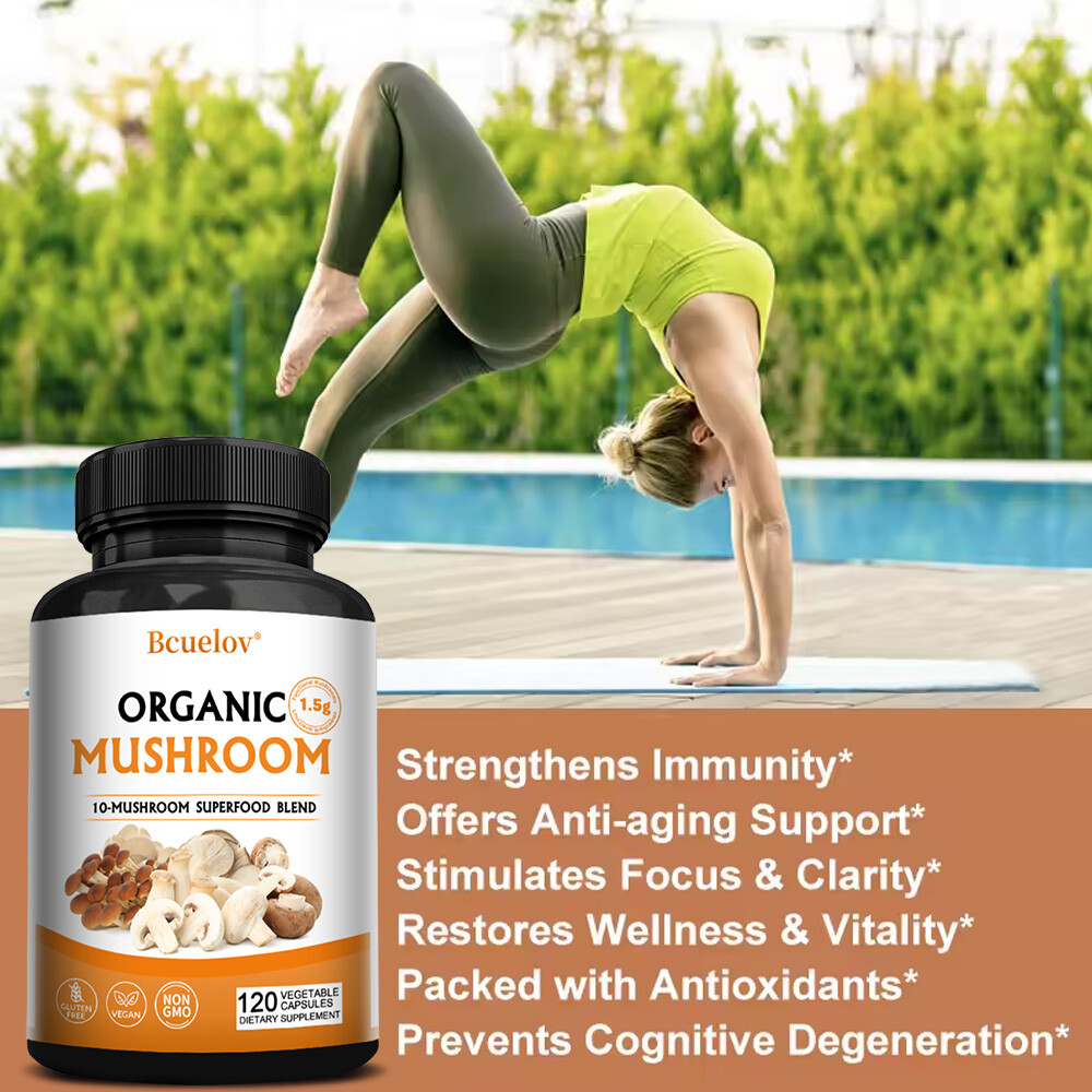 Organic Mushroom Capsules – Improve Brain Function – Immune Nervous System
