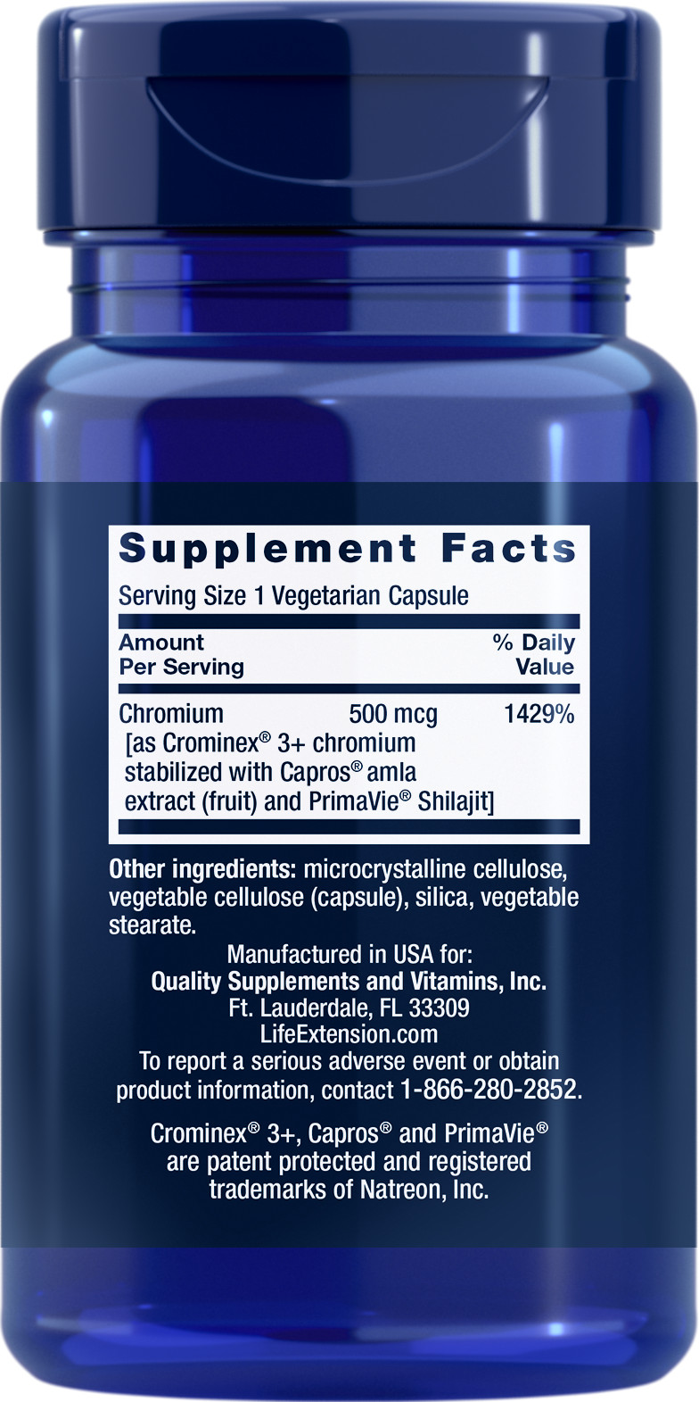 Life Extension Optimized Chromium & Crominex 3+ (EXP 08/2026) (THREE-Pack)