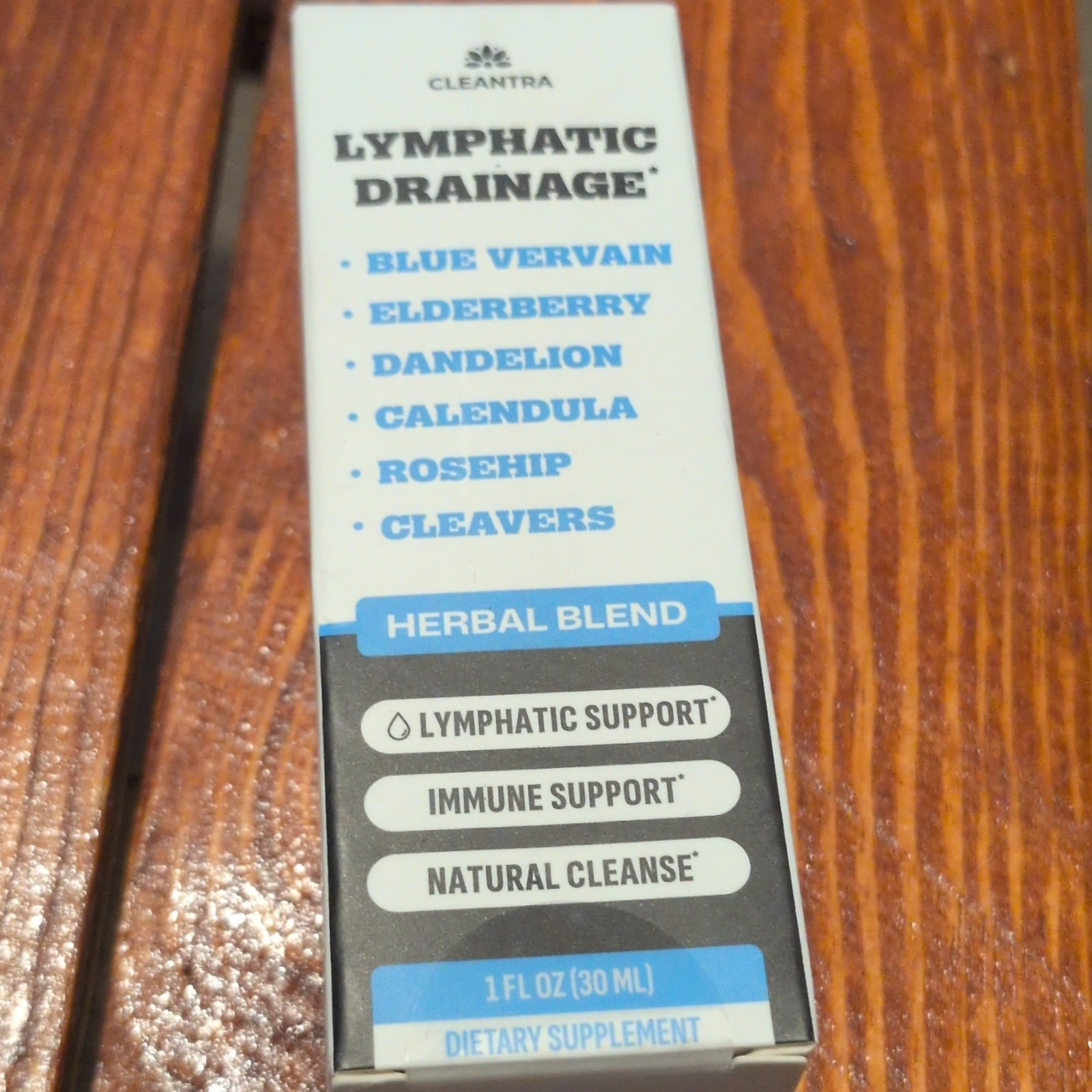 Cleantra Lymphatic Drainage Herbal Drops Immune Support Vegan Gluten-Free 1oz
