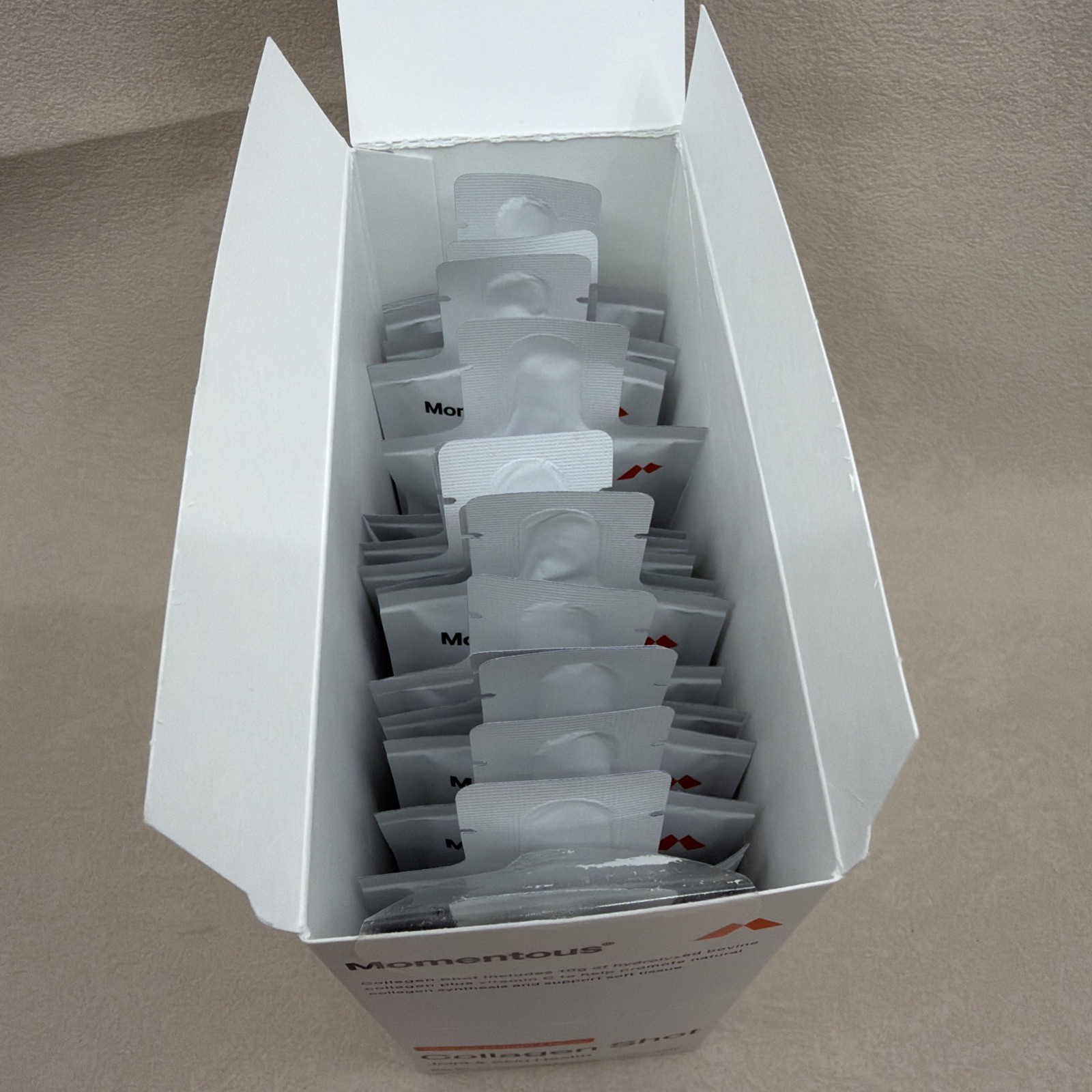 Momentous Collagen Shot Supplement 30 Count Orange Mango Exp 11/2026 New