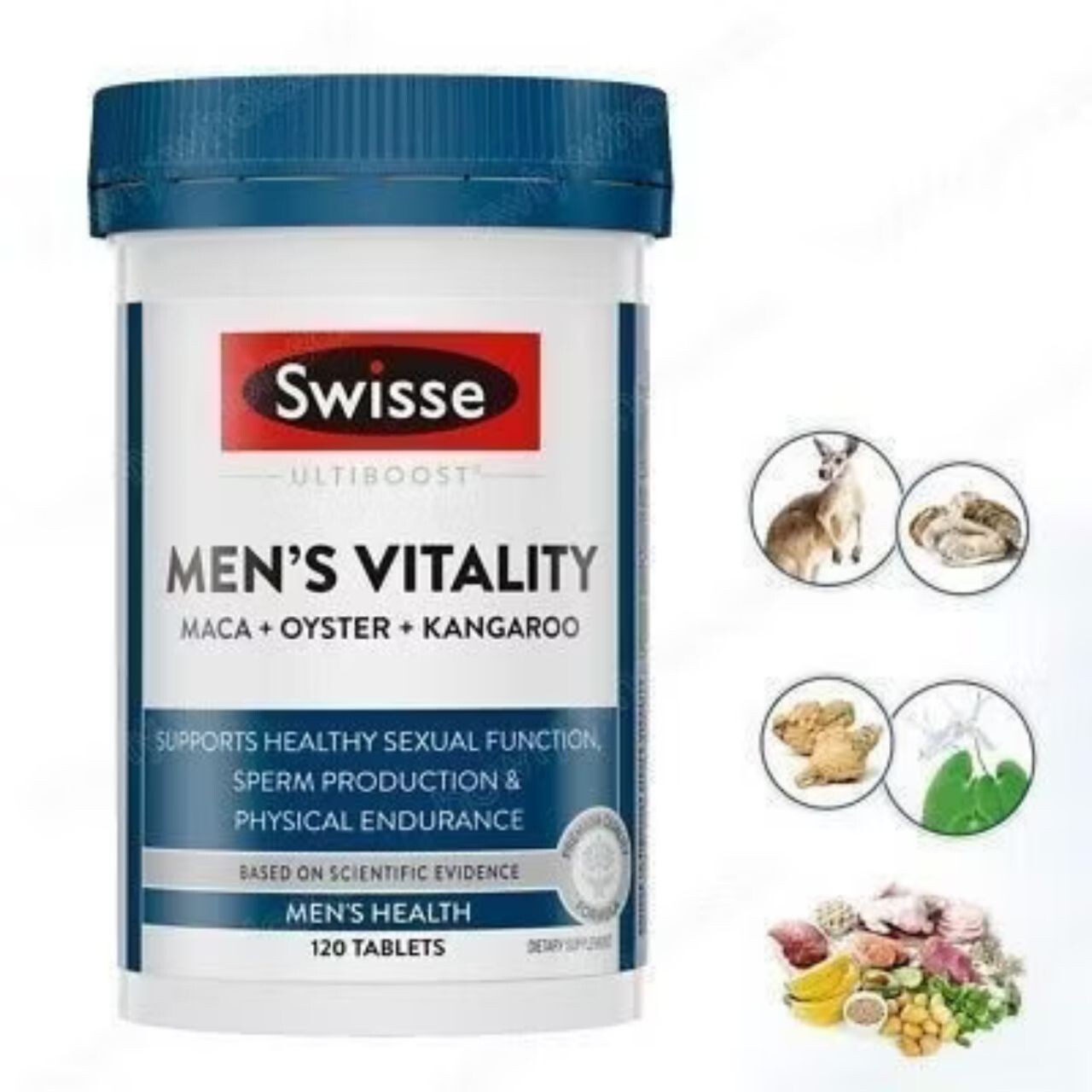 Swisse Ultiboost Men’s Vitality (Maca + Oyster + Kangaroo) 120 Tablets