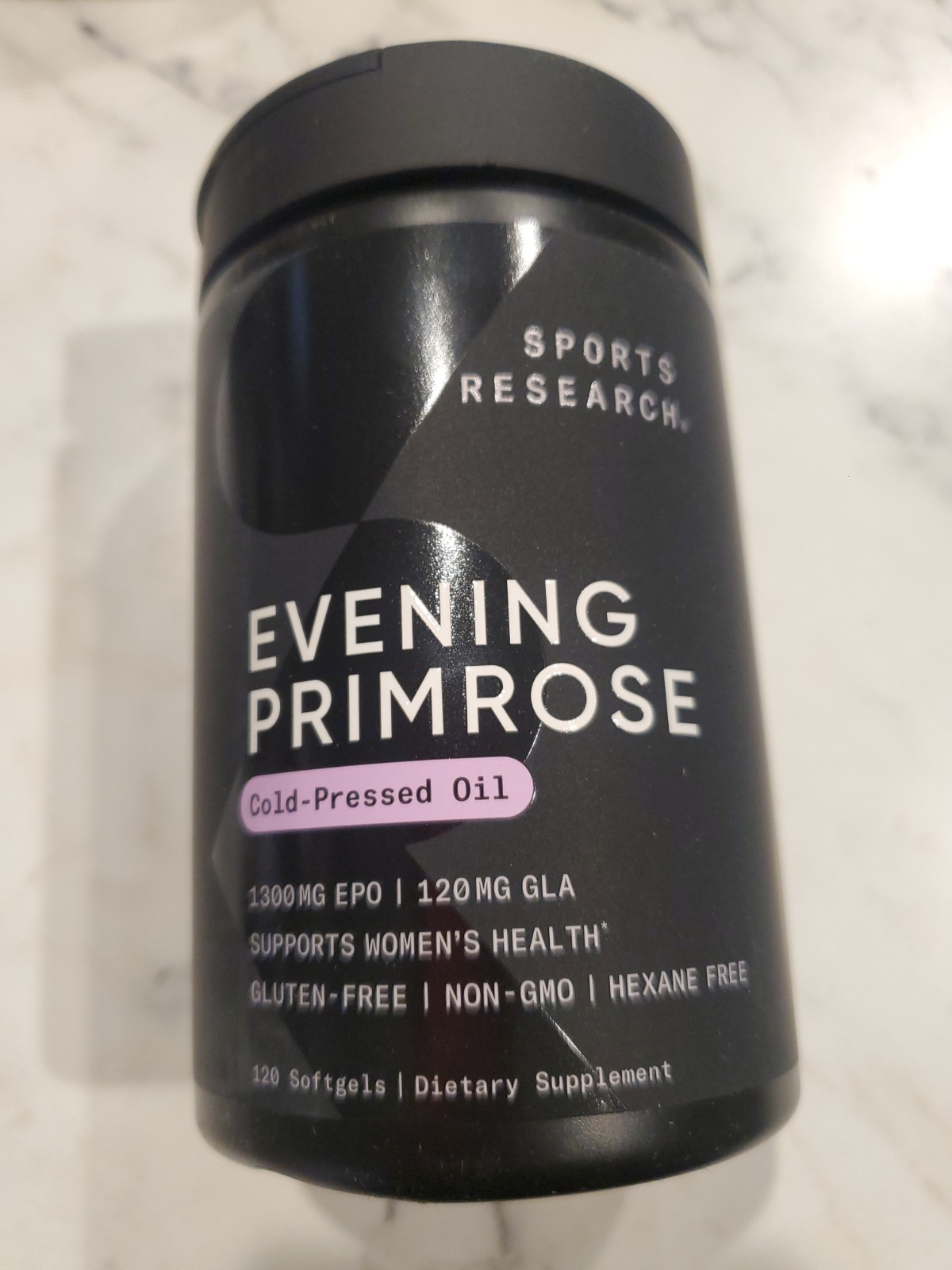 Sports Research Evening Primrose Oil 1300mg 120 Softgels, Non-GMO Gluten-Free