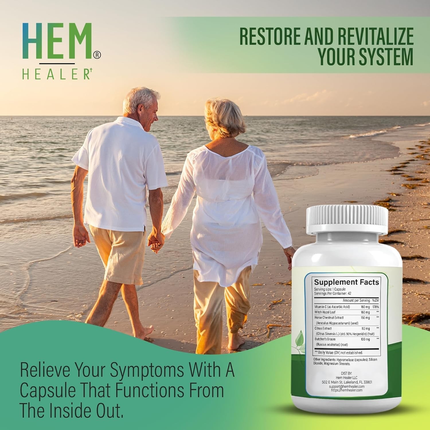 Hem Rescue® By Hem Healer Natural Hemorrhoid Support Supplement