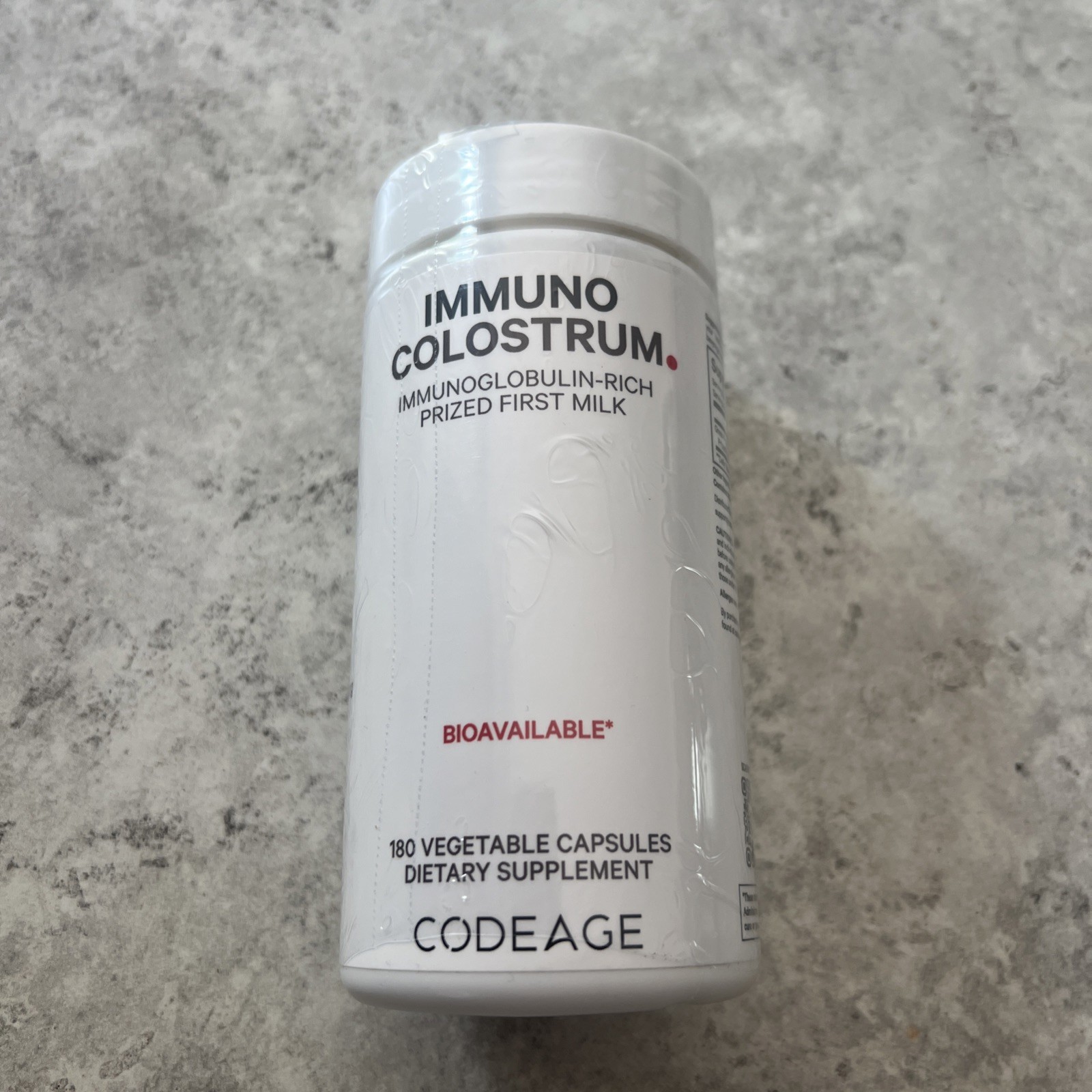Immuno Colostrum, 180 Capsules (500 mg per Capsule) EXP 08/28/2027