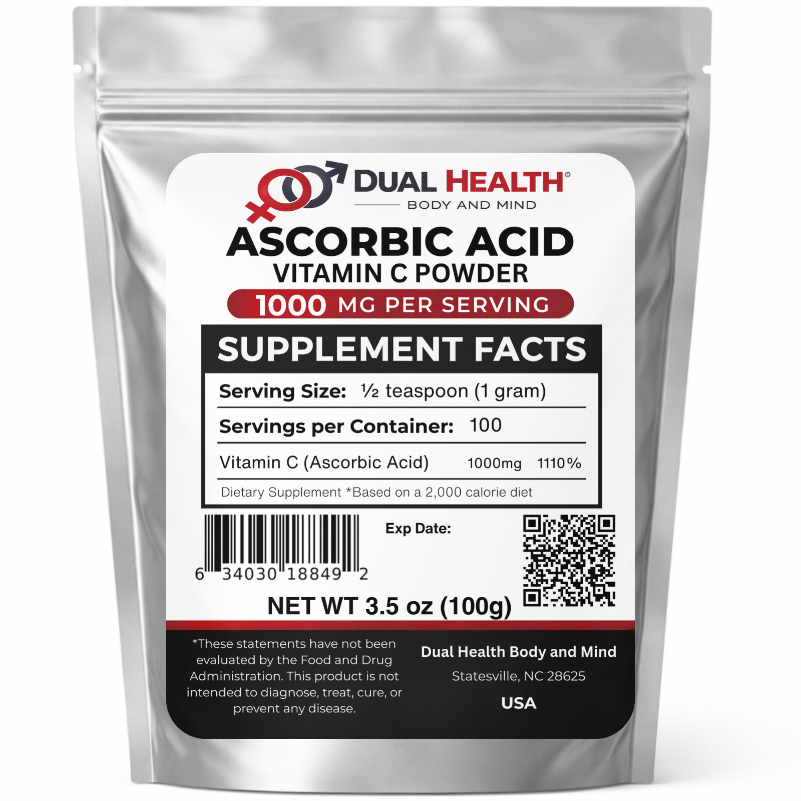 ASCORBIC ACID- Pure Vitamin C Powder Non-GMO Non Irradiated