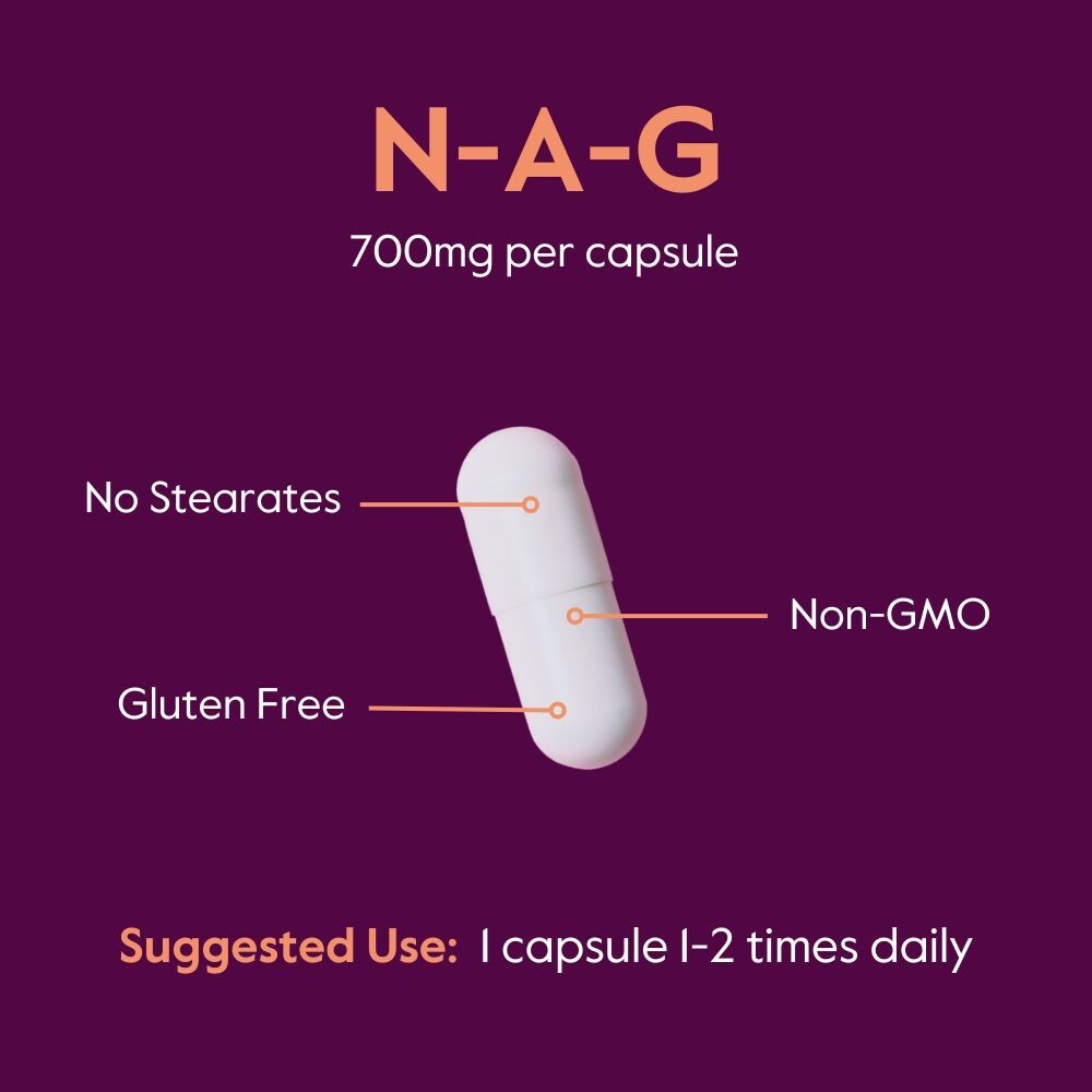 N-Acetyl Glucosamine (N-A-G) 700mg (120 Capsules)-No Stearates