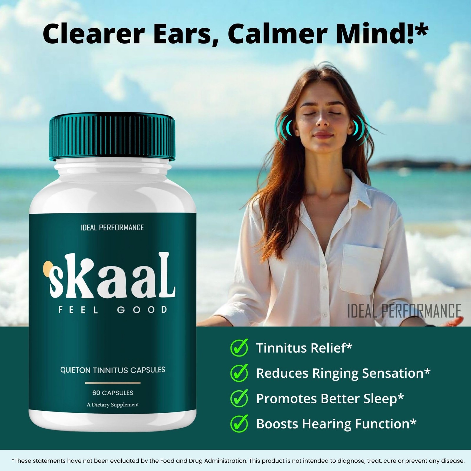 SkaalTinnitus Skaal Tinnitus Relief Supplement – 300 Capsules (5 Pack)