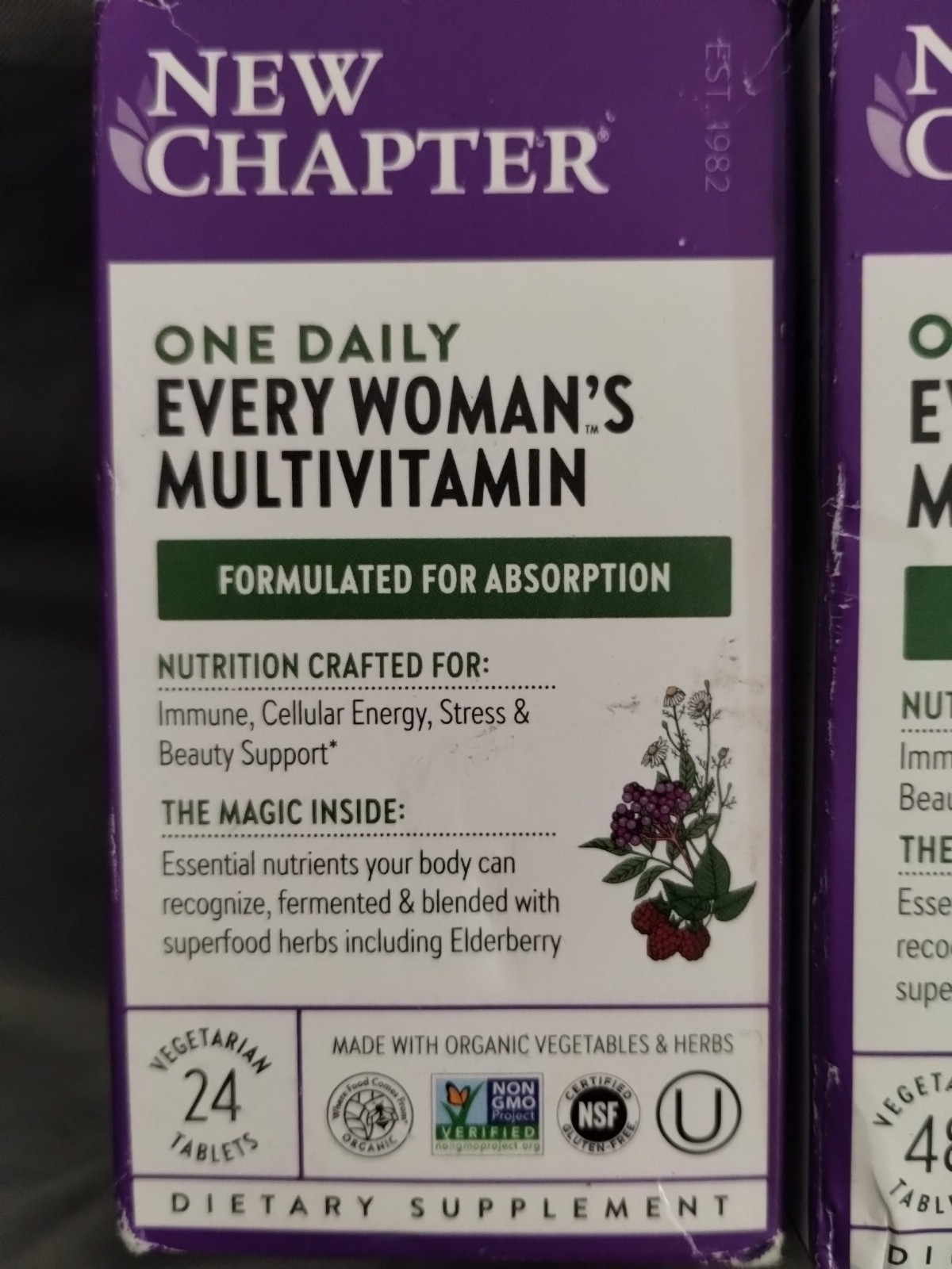 (2) New Chapter One Daily Every Woman’s Multivitamin, 24+48 Tablets – EXP: 07/26