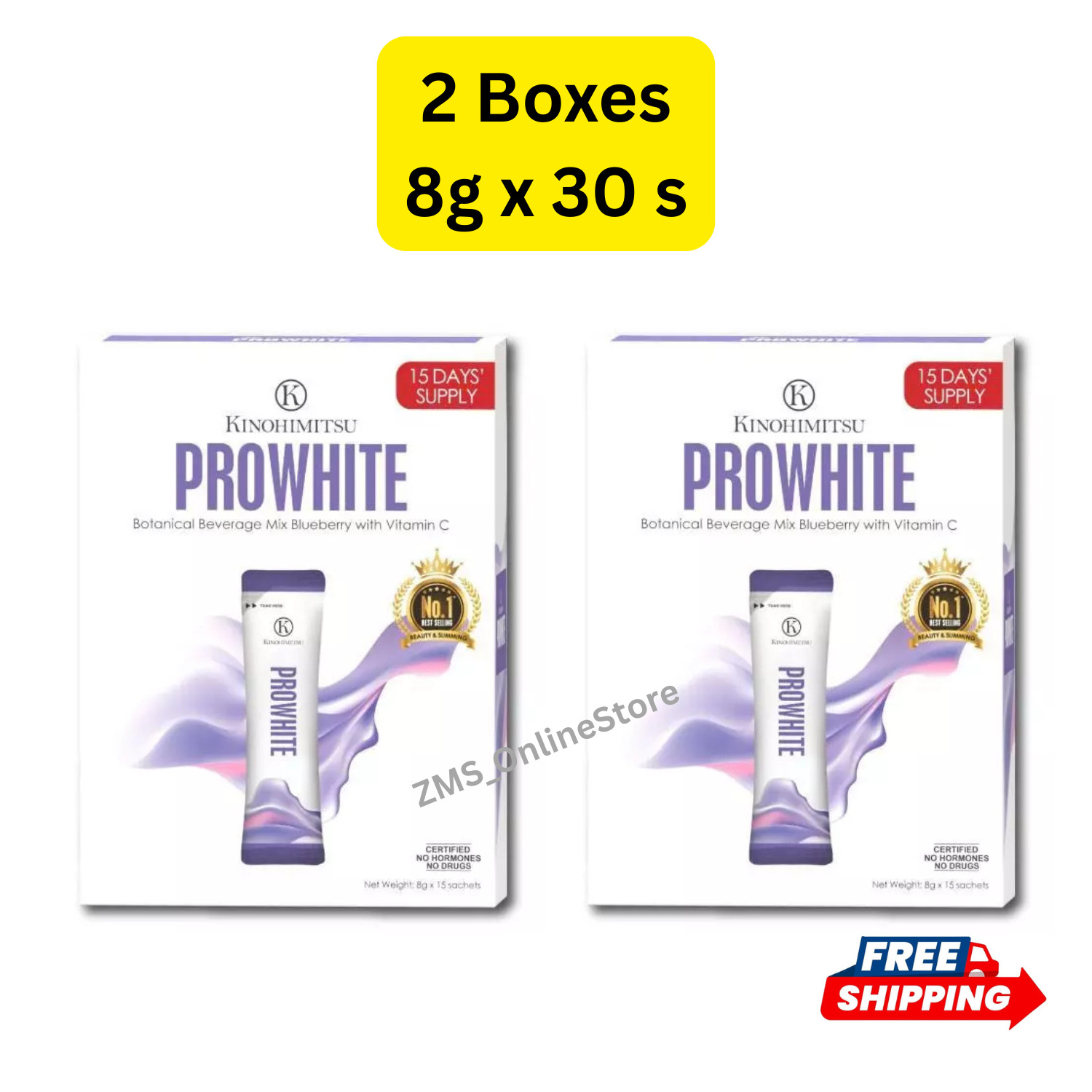 2 Boxes Kinohimitsu ProWhite for Brighten Skin Eliminate Spot – 8g x 30 sachets