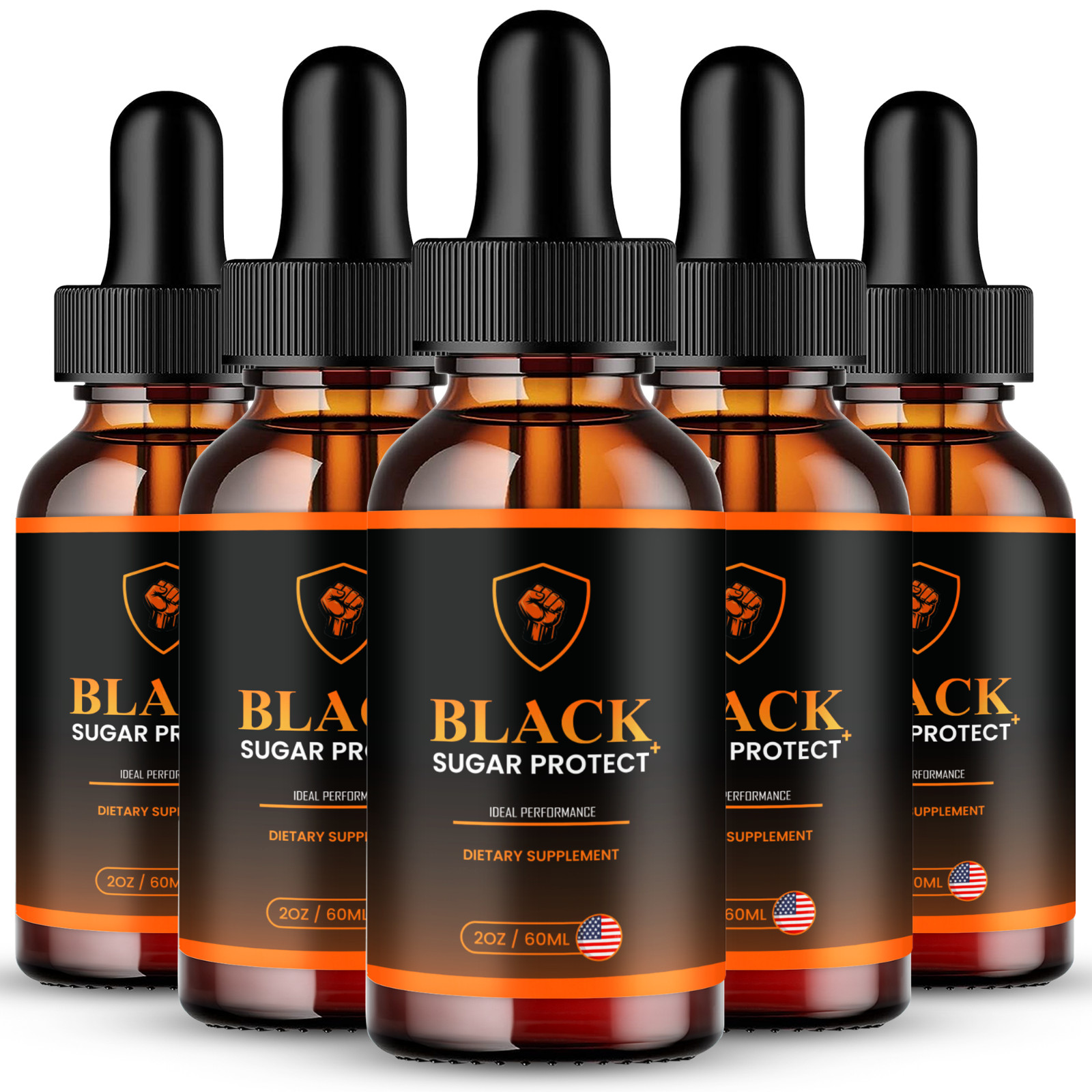 Black Sugar Protect Drops, Official BlackSugarProtect Supplement (5 Pack)