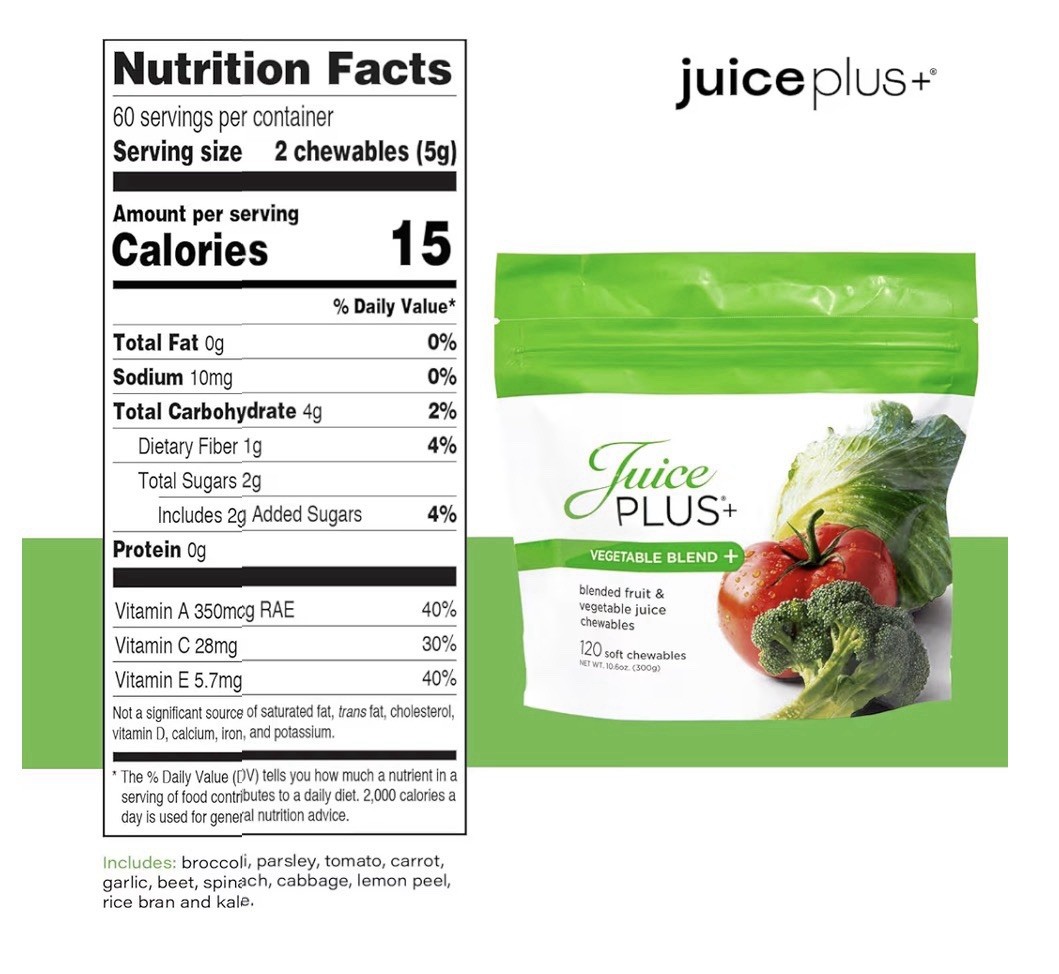 JuicePlus+ Fruit, Vegetable & Berry Blend Soft Chews Soft Chewables 3 Packs