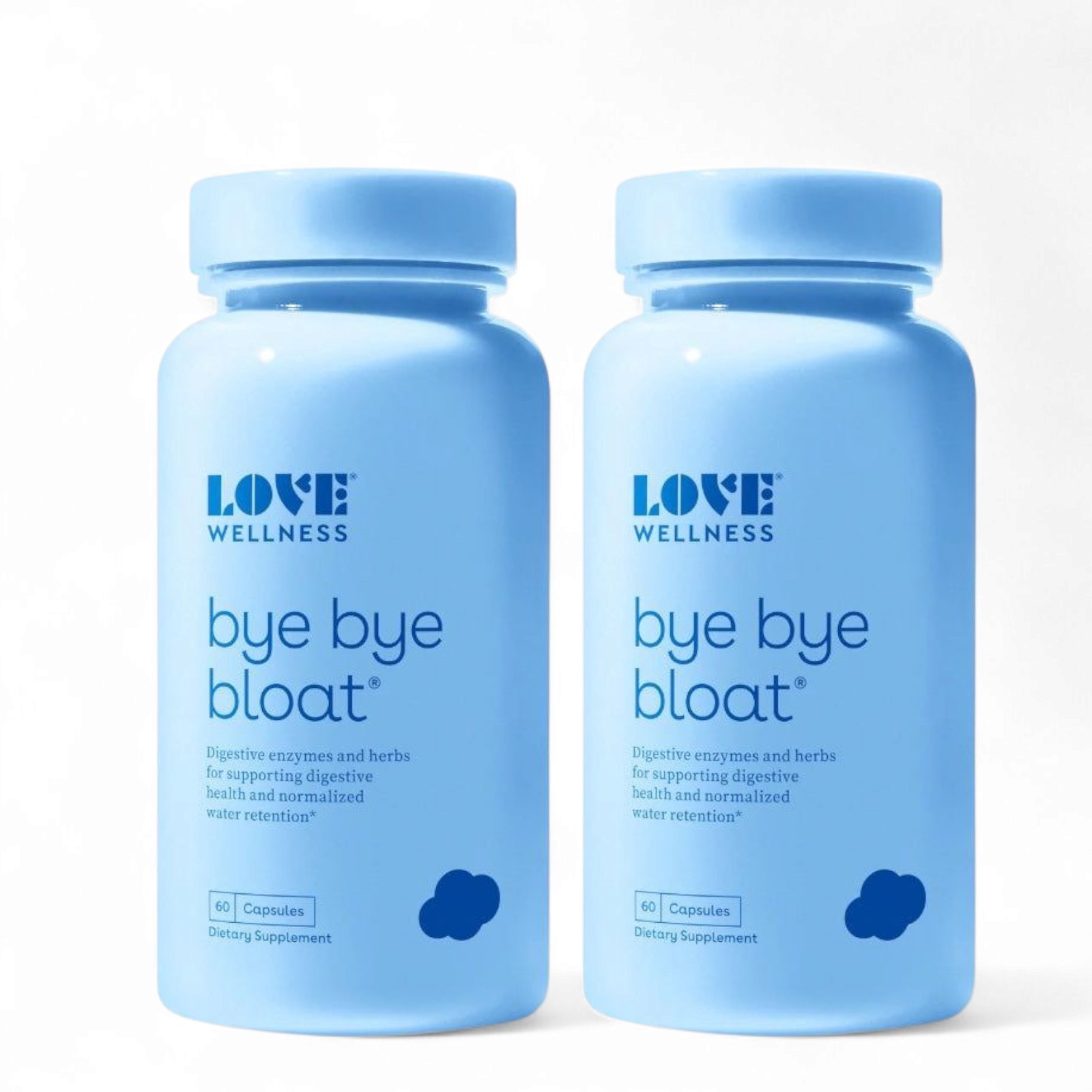 Love Wellness Bye Bye Bloat, 60 Caps (2 SET) Exp 7/27 Previous Packaging