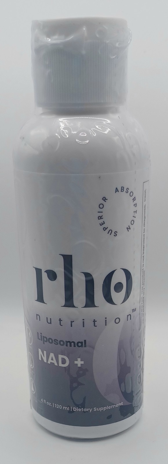 Rho Nutrition Liposomal NAD + 30 Servings 4 oz / 120 mL – New/Sealed EXP 8/2027