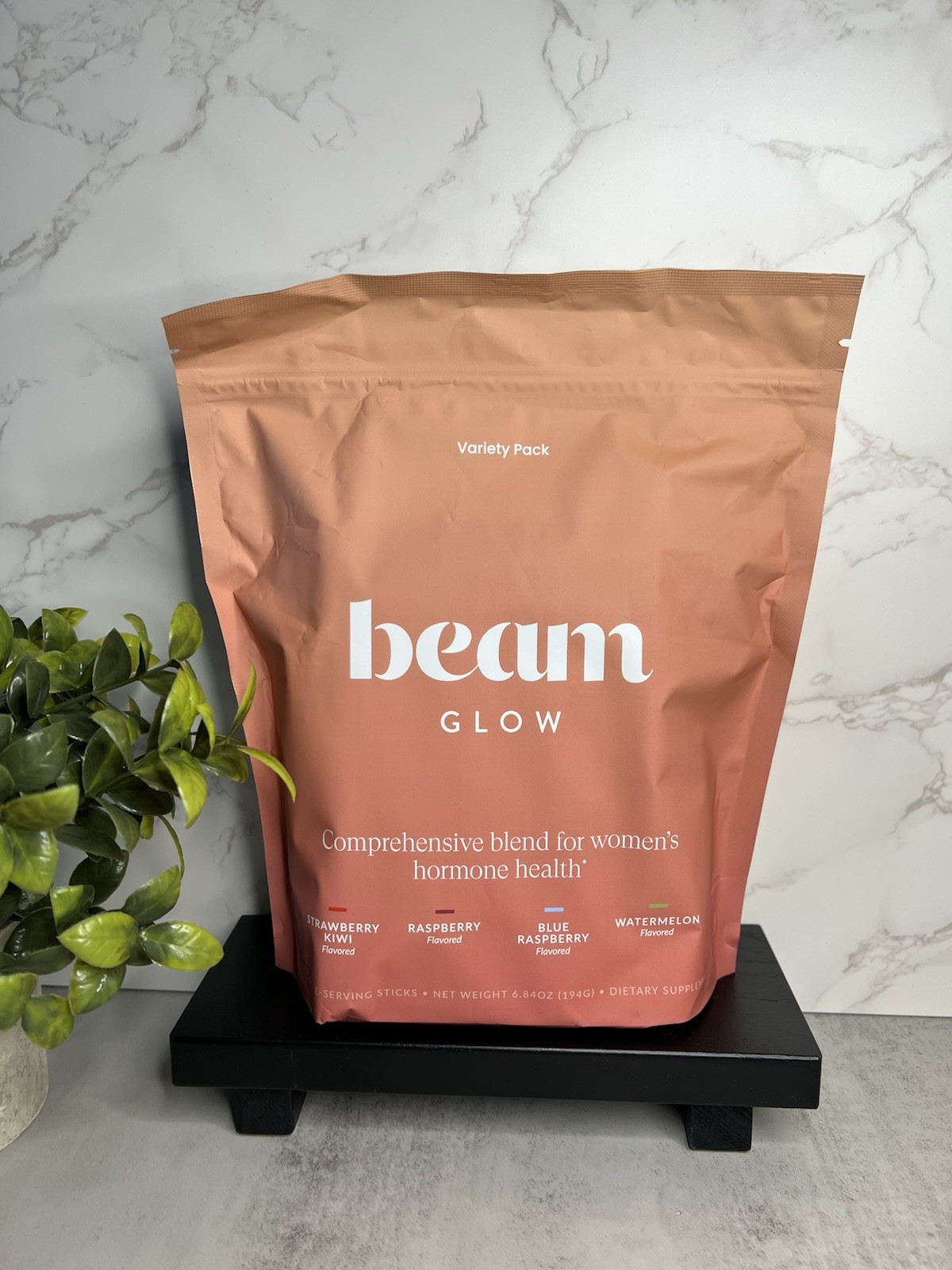 beam Glow Women’s Hormone Health Powder Variety Pack 6.84 oz Exp 12/2027