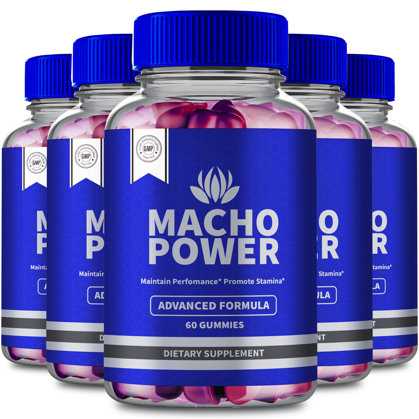 (5 Pack) Macho Power For Men, Macho Power Gummies, MachoPower Male Performance
