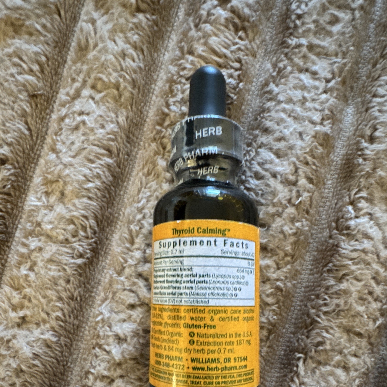 Herb Pharm Thyroid Calming System Endocrine Support Liquid, Gluten-Free 1 fl oz