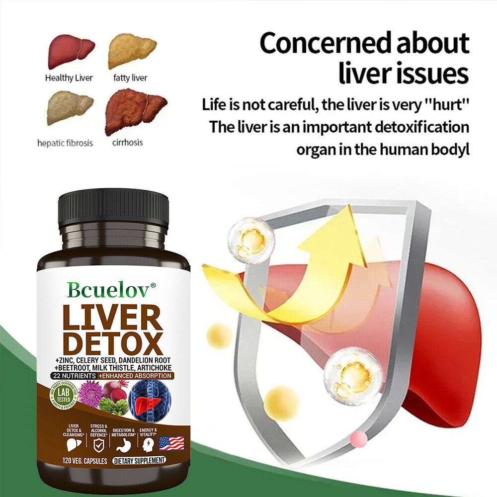 Liver Detox Cleanse & Repair Formula with Milk Thistle, Dandelion, Artichoke