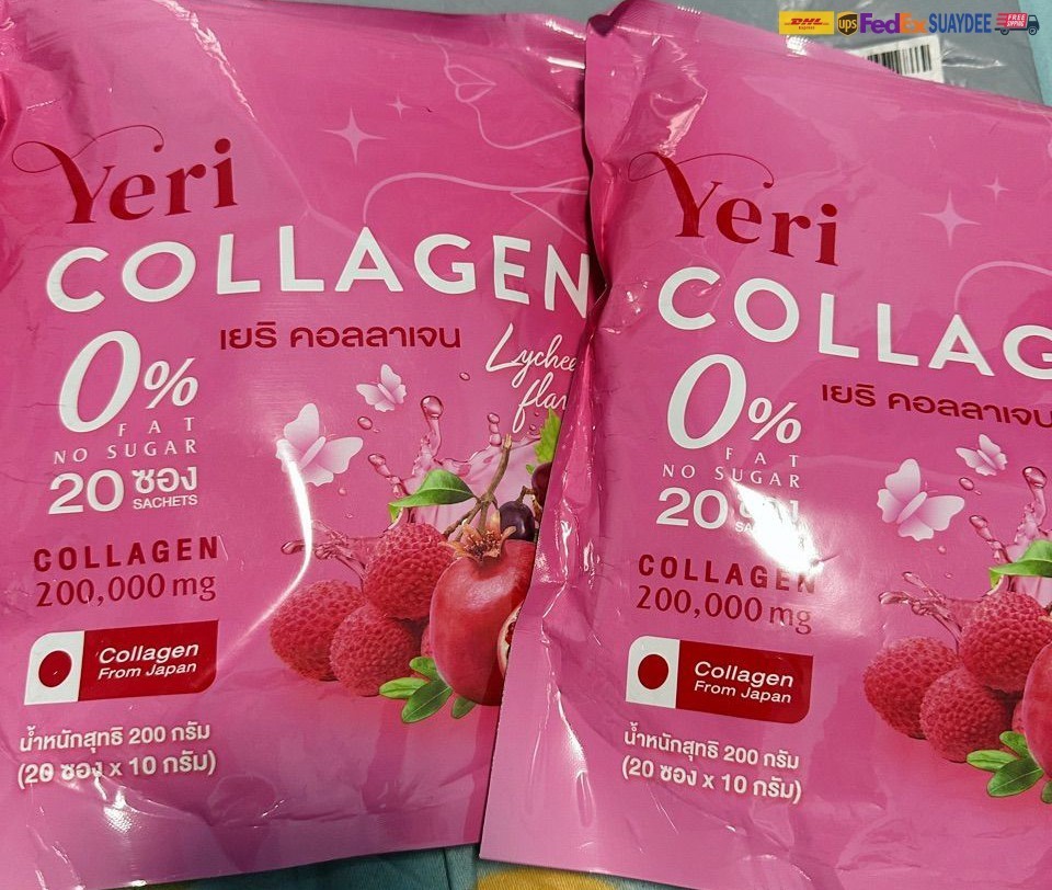 4X Yeri Collagen Strawberry Anti Aging Radiant Collagen Vit C 200000Mg