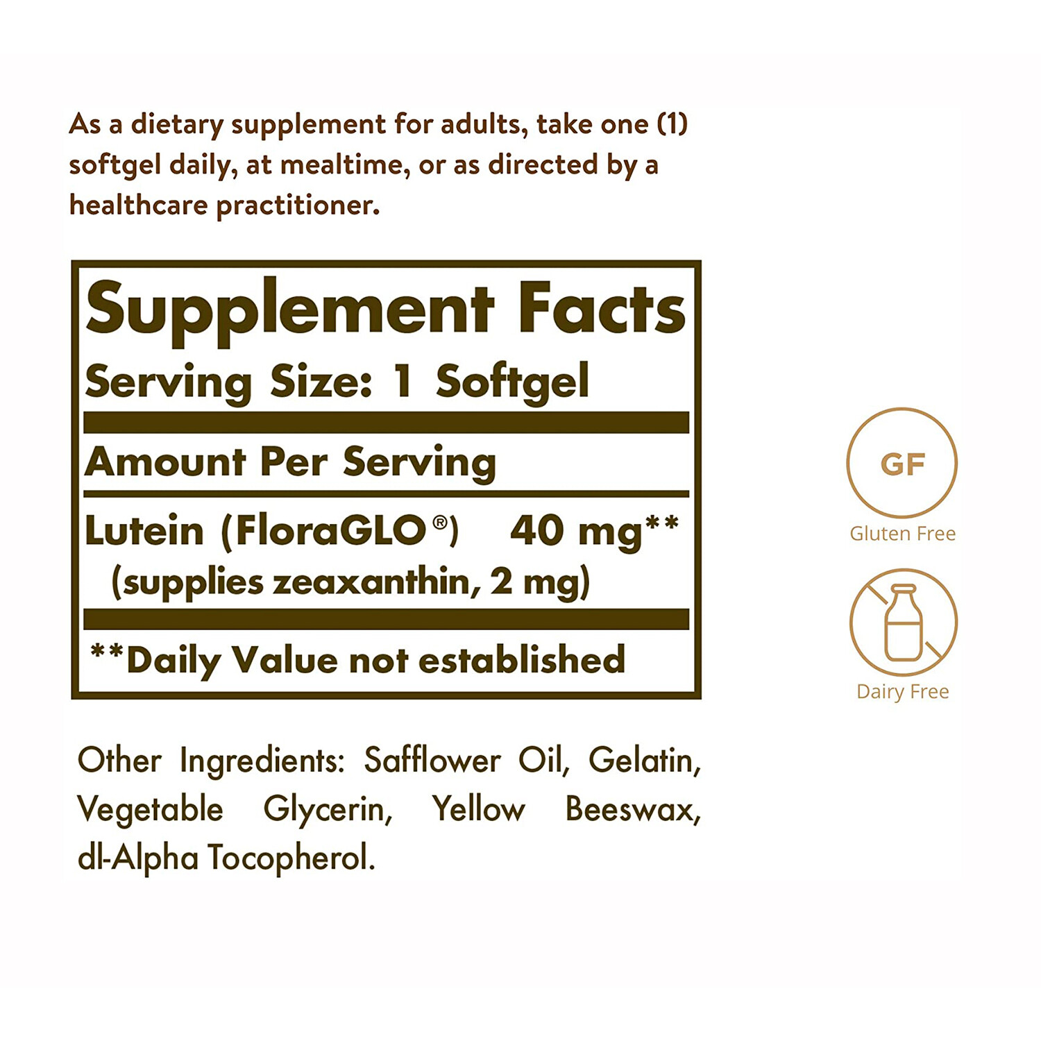 Solgar Lutein 40 mg,Supports Eye Health,Helps Filter Out BlueLight,30Servings