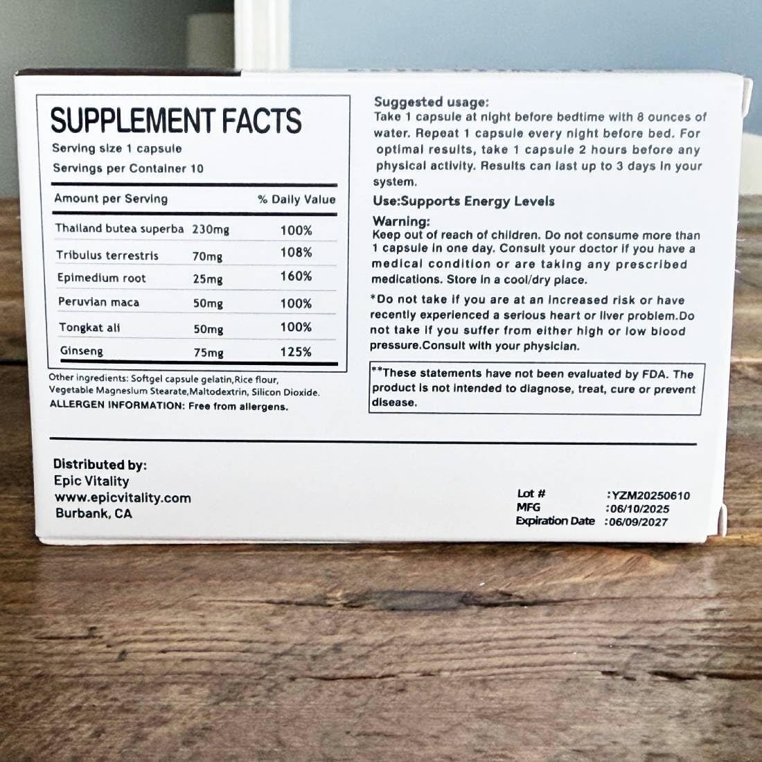 Apex Heights, Male Enhancement Supplement (10 Pills)