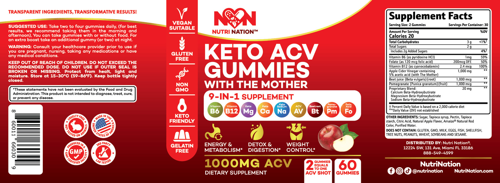 Keto ACV Gummies 1000mg Buy 2 Get 1 Free – Kelly Clarkson Diet by Nutri Nation