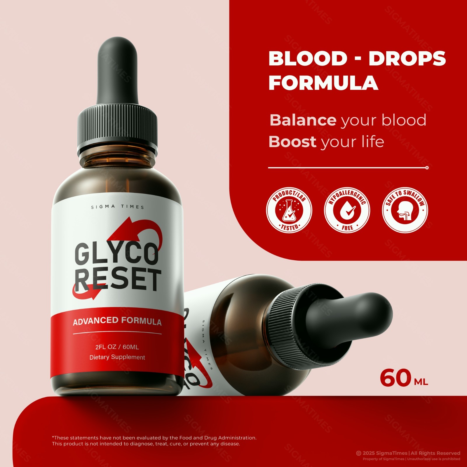 Glyco Reset Drops, GlycoReset Liquid Supplement for Blood Health – 5 Pack