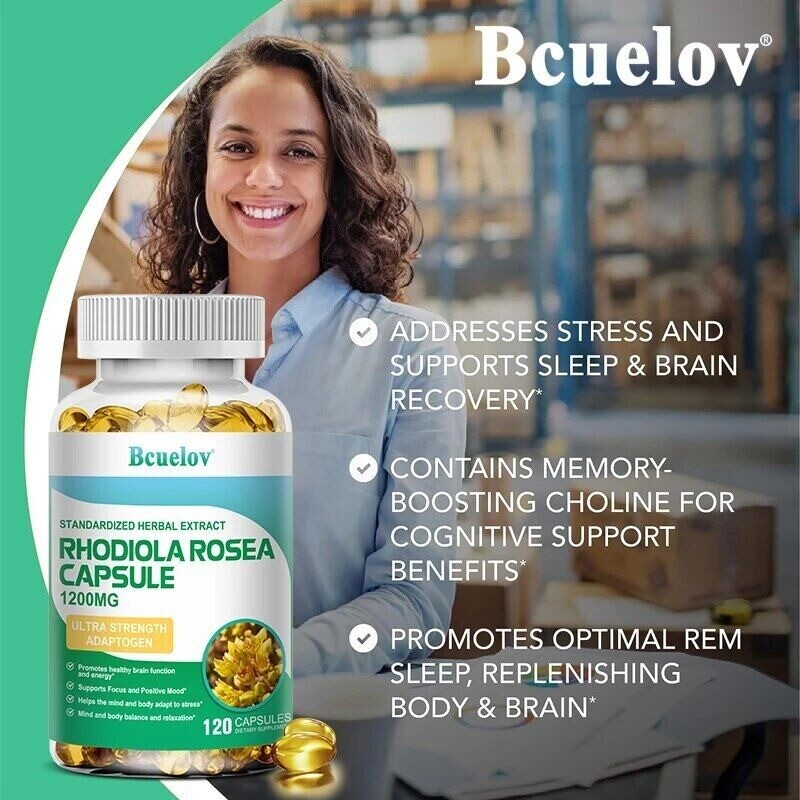 Rhodiola Rose Root Extract Capsules + Concentration & Memory 30 – 120 Capsules