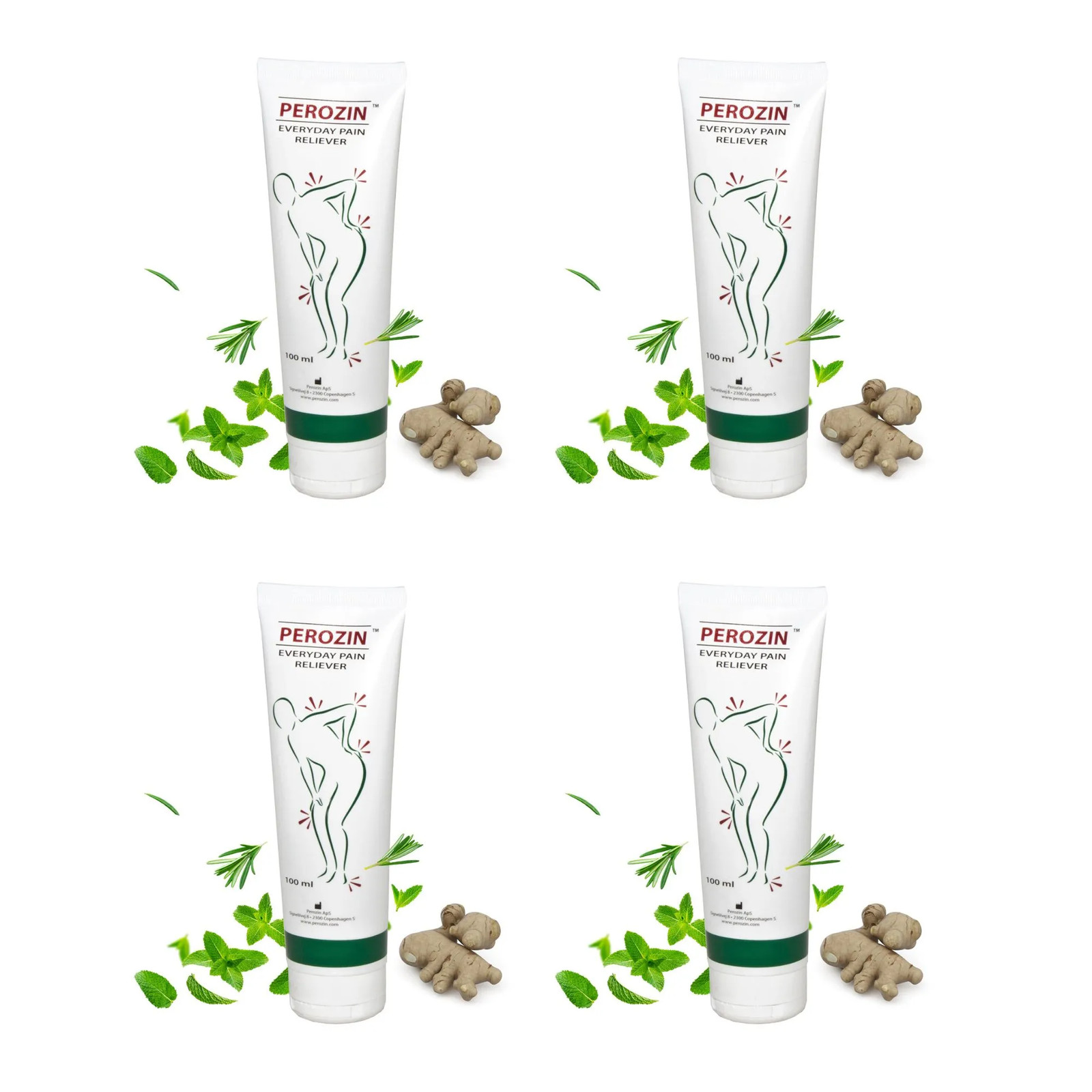 4x Perozin Pain and Anti-Inflammatory Cream for Muscle and Joint 100ml