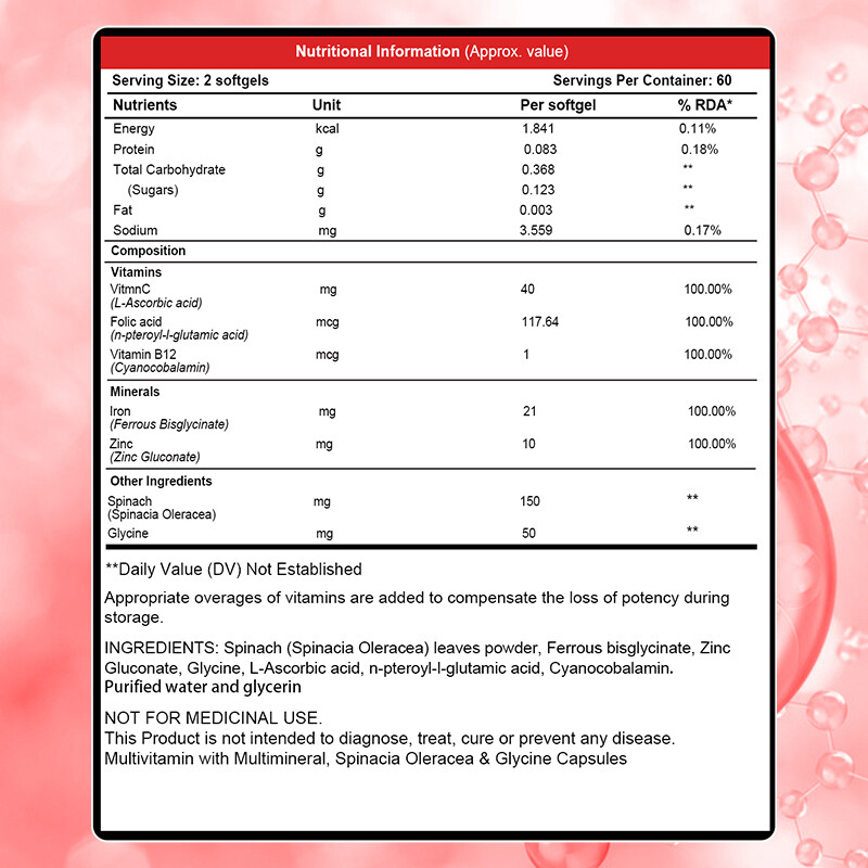 Iron with Folic Acid | Blood Booster – Support Healthy Iron Level & Blood Health