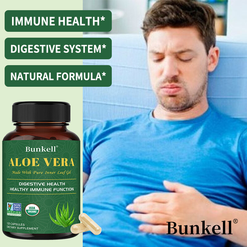 Organic Freeze-Dried Aloe Vera 180mg, Detox Cleaning & Digestive Support