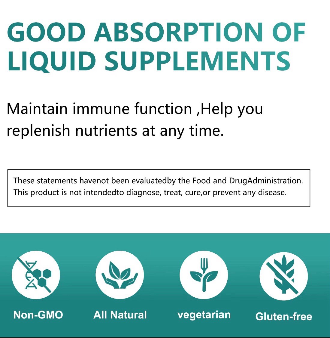Soursop Moringa Seamoss Oregano Turmeric Liquid Drops Vegan Non-GMO 2 fl oz