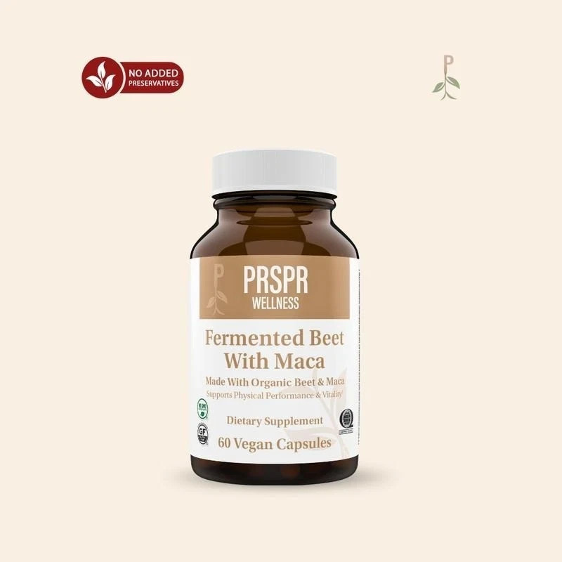 60 Maca w/ Beet Fermented Wellness PRSPR Vegan Capsules Non-GMO FREE SHIPPING