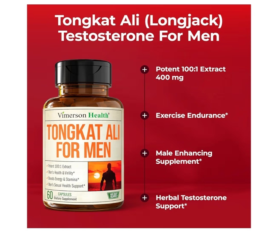 Vimerson Tongkat Al 2 Bottles 400mg – 60 Vegan Capsules Each