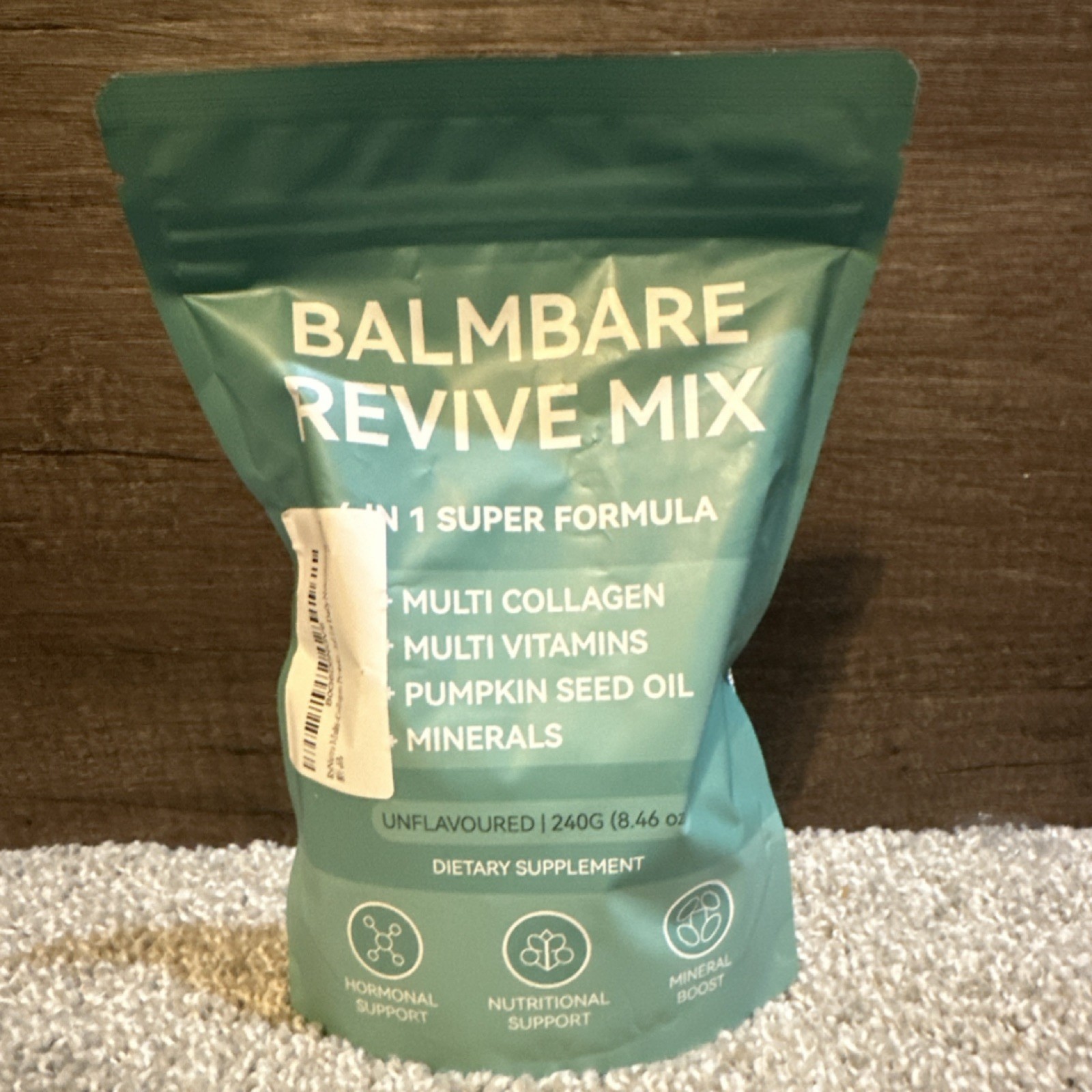 Balmbare Multi Collagen Vitamins Pumpkin Seed Oil Minerals Powder 240g