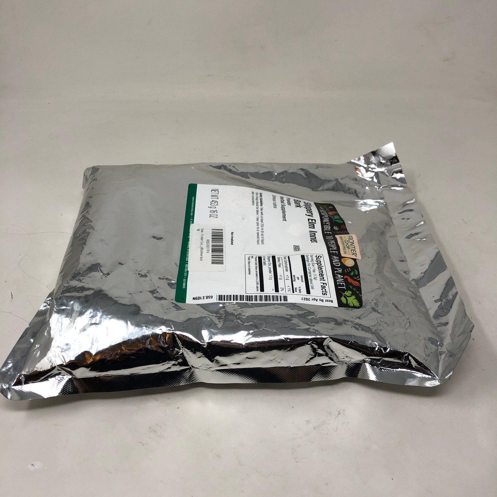 Slippery Elm Inner Bark Powder 16 oz Frontier Co-op NEW Herbal Supplement